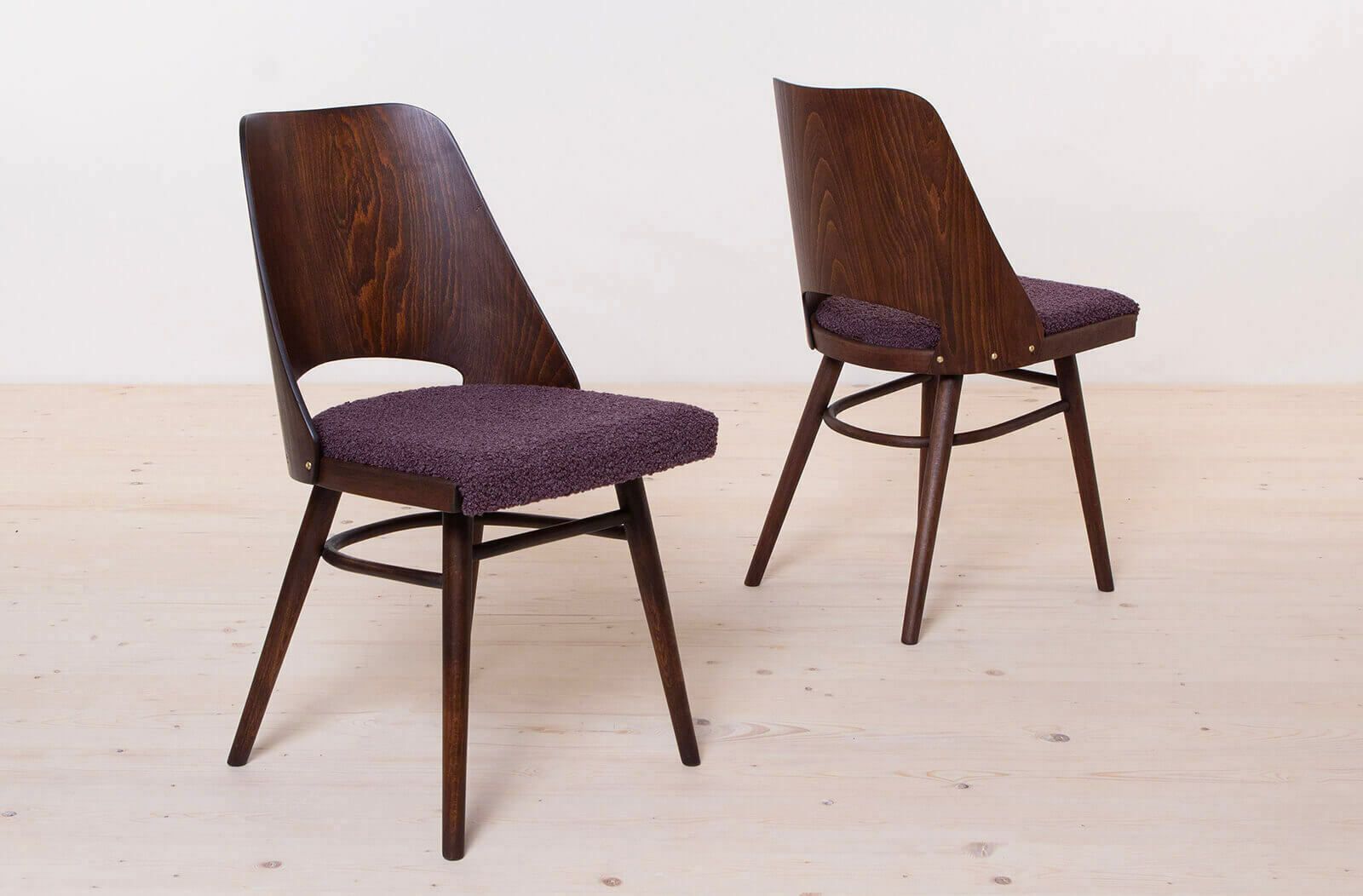 Set Of 6 Dining Chairs By R. Hofman For Ton, Model 514, 1960s, Reupholstered photo 2900.0