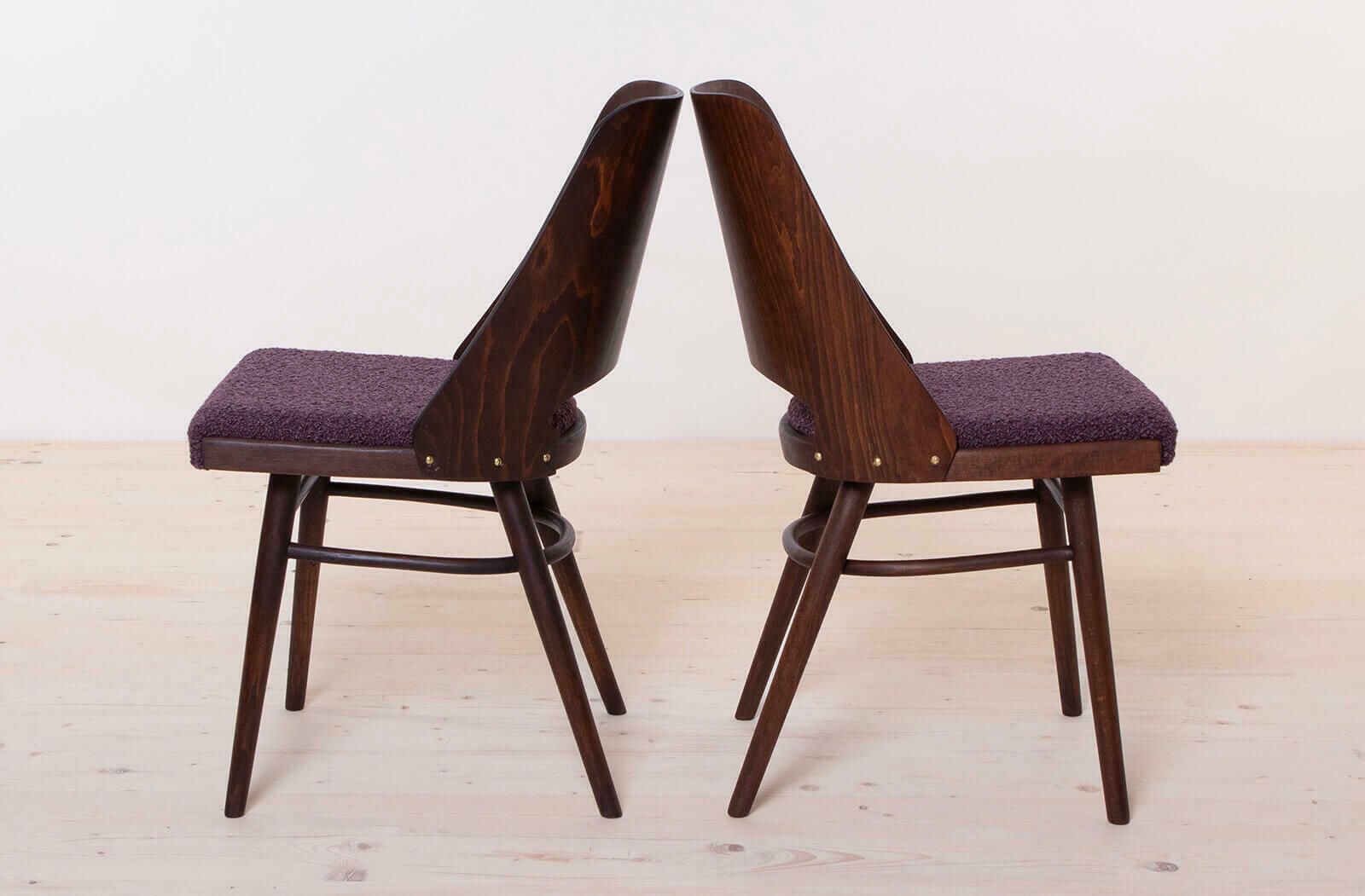 Set Of 6 Dining Chairs By R. Hofman For Ton, Model 514, 1960s, Reupholstered photo vinterior