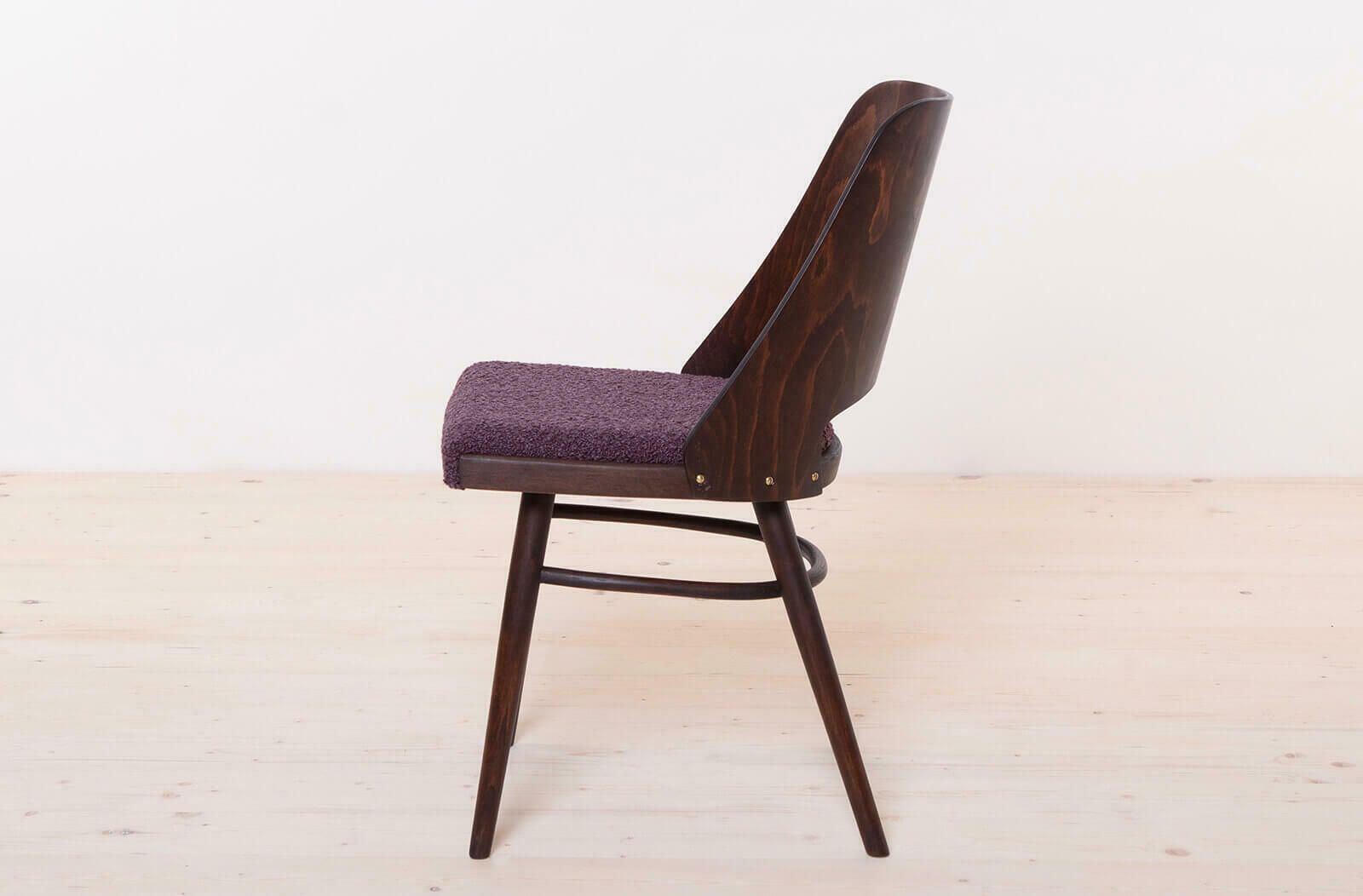photo furniture Set Of 6 Dining Chairs By R. Hofman For Ton, Model 514, 1960s, Reupholstered