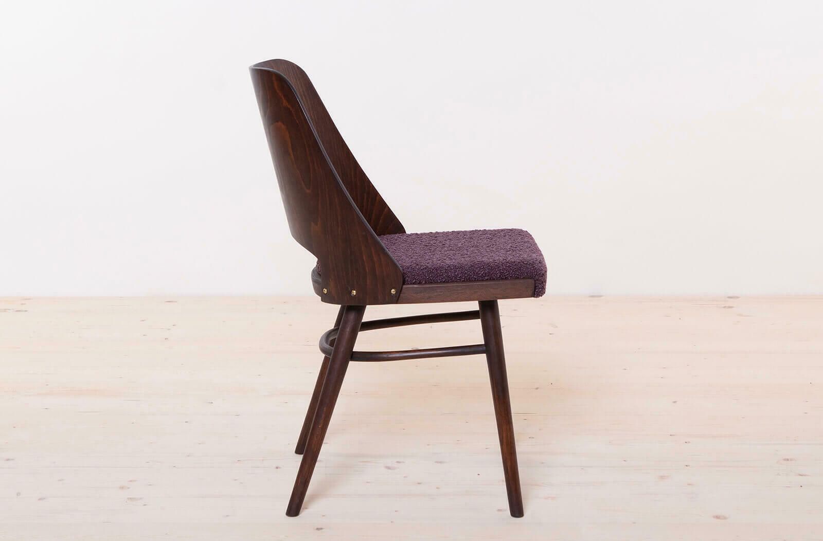 photo vinterior Set Of 6 Dining Chairs By R. Hofman For Ton, Model 514, 1960s, Reupholstered