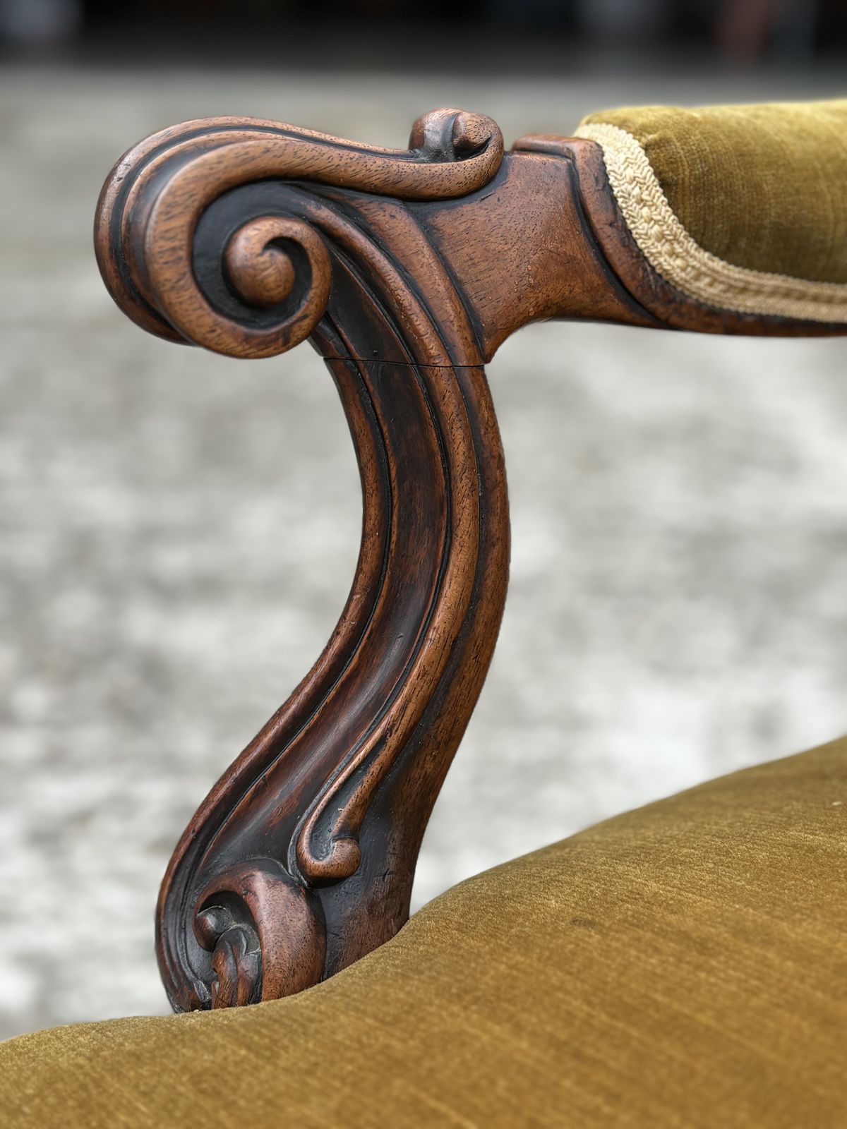 Mid 19th Century Victorian Period Carved Mahogany Armchair photo 2000.0
