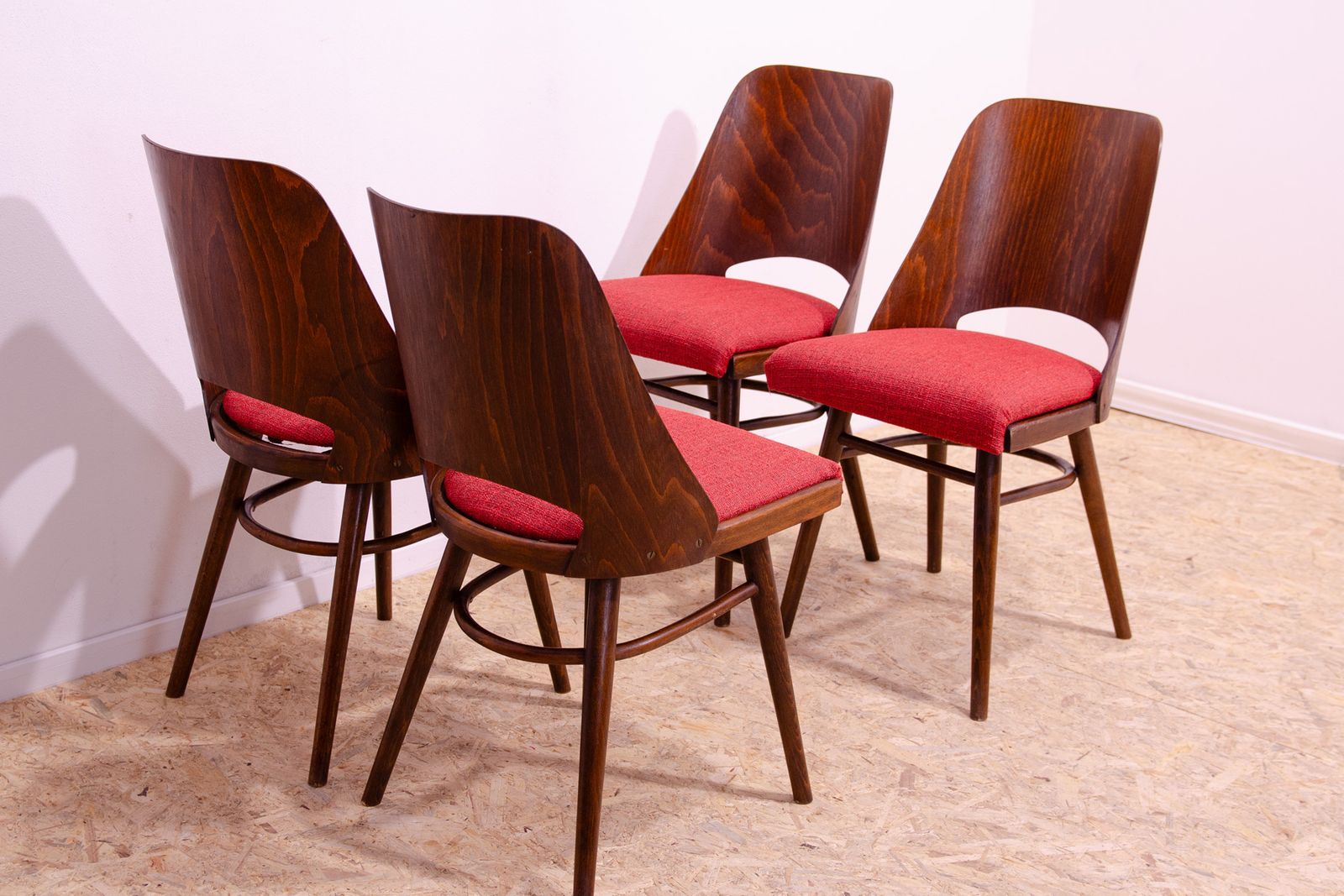 850.0 Mid Century Dining Chairs By Radomír Hofman, 1960´S, Set Of 4 photo