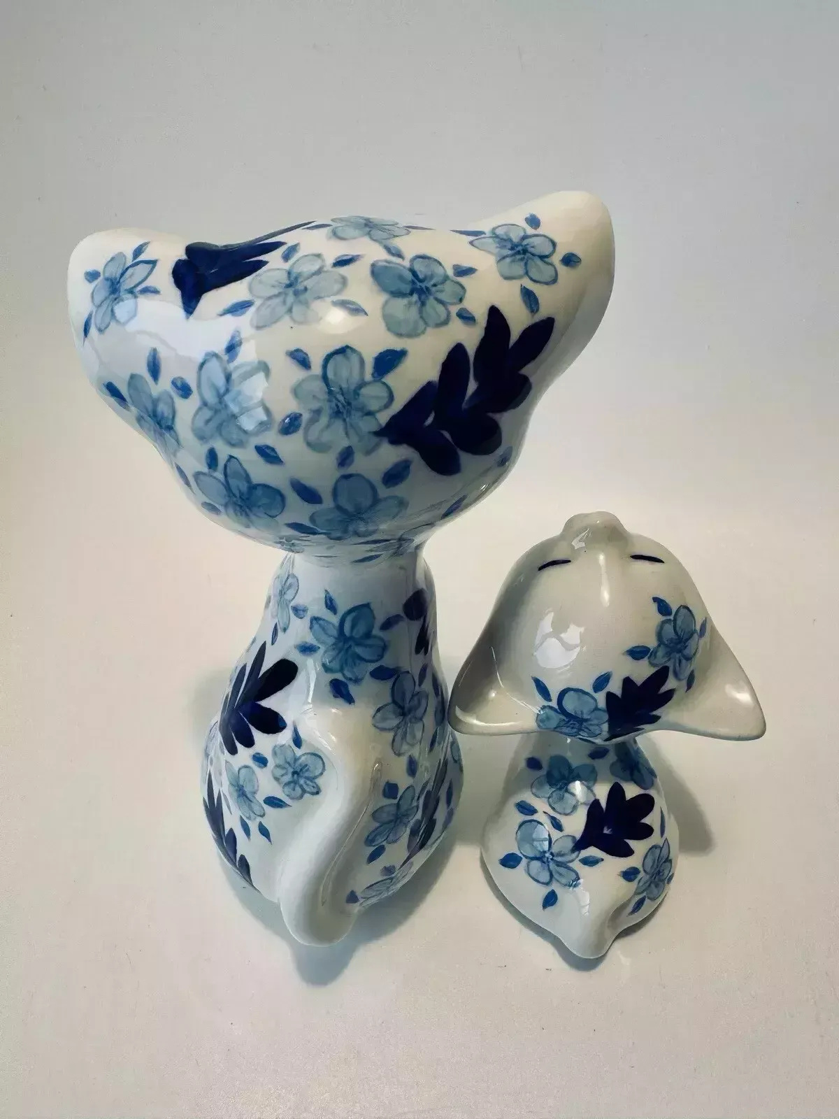 Art Mid Century Mcnees Cat And Kitten Figurines Hand Painted By Sandra Palmer photo