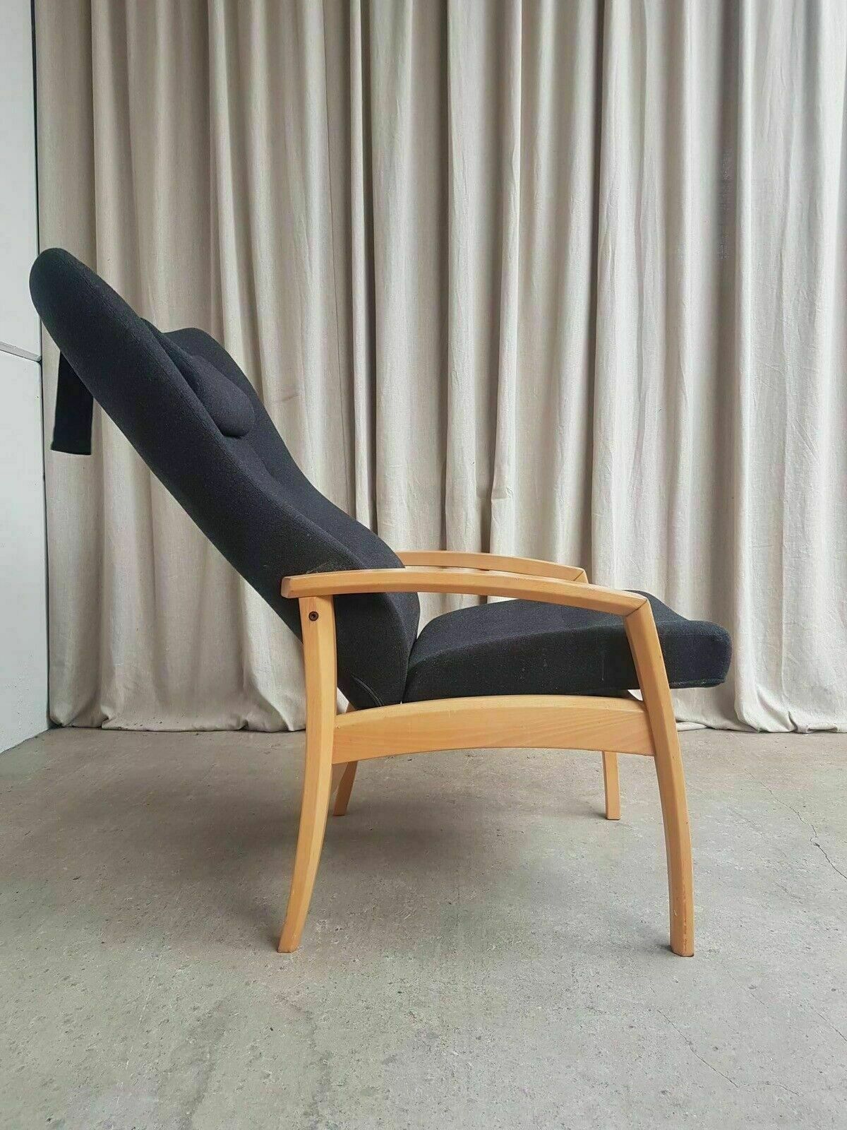 Vtg Mid Century Design Danish Beech Recliner Chair Farstrup Scandi Retro R261 photo 517.5