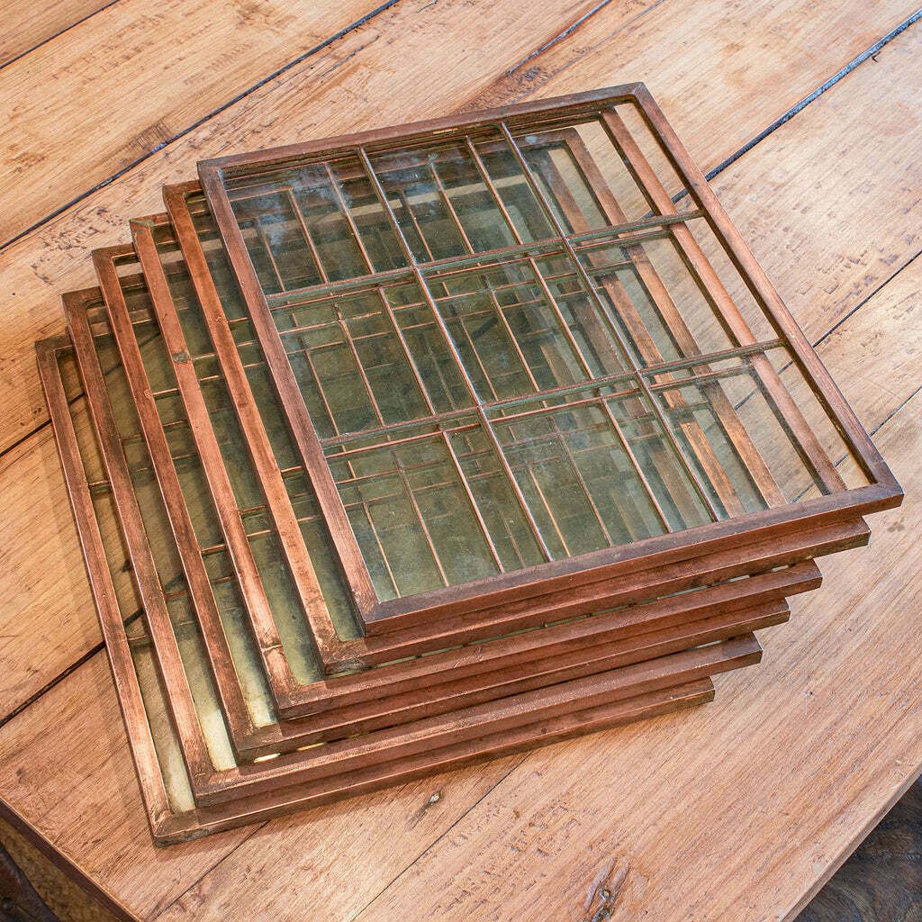 photo furniture Set Of 6 Antique Cloche Covers, English, Copper, Quarter Inch Glass, Victorian