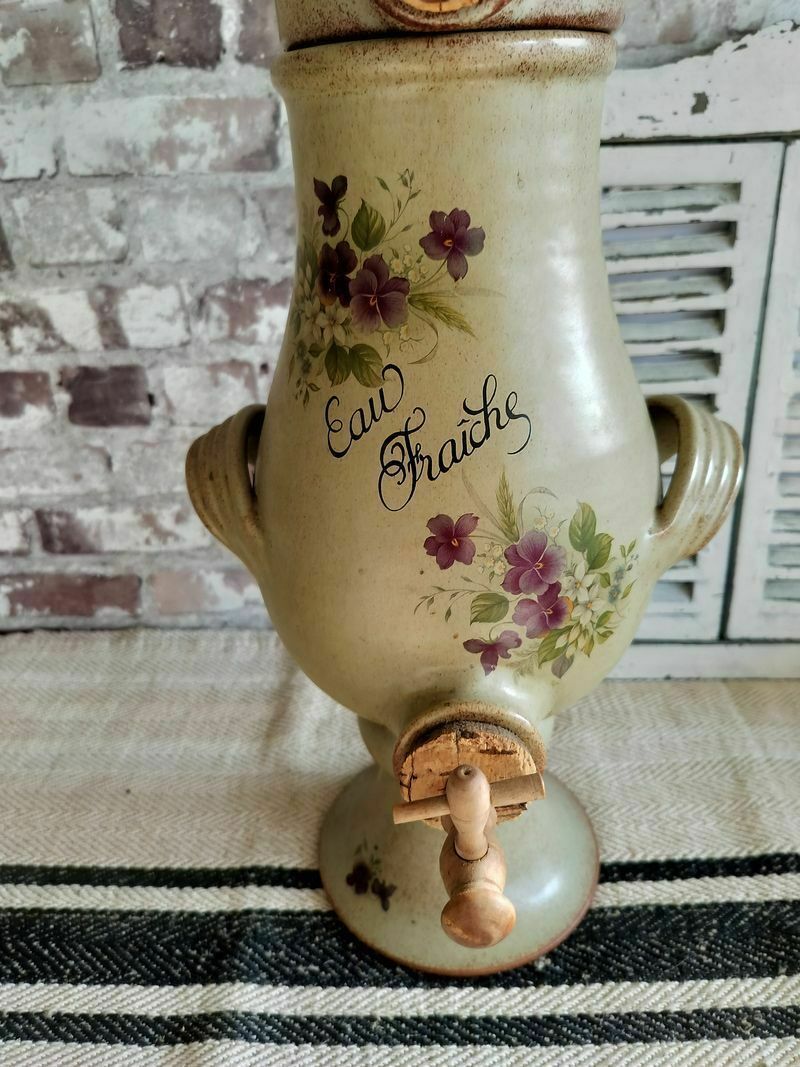 Vintage Stoneware Pastis & Water Fountain photo for sale