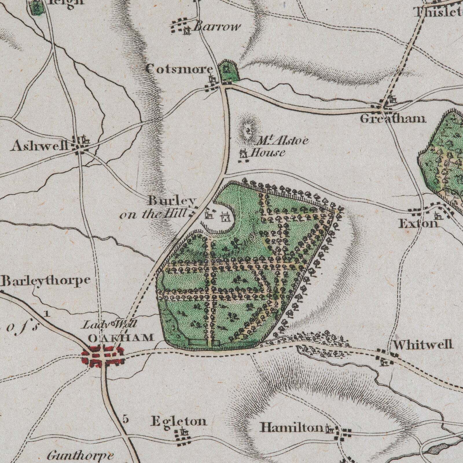 Antique County Map, Rutlandshire, Framed Atlas Cartography, John Cary, Georgian photo vinterior