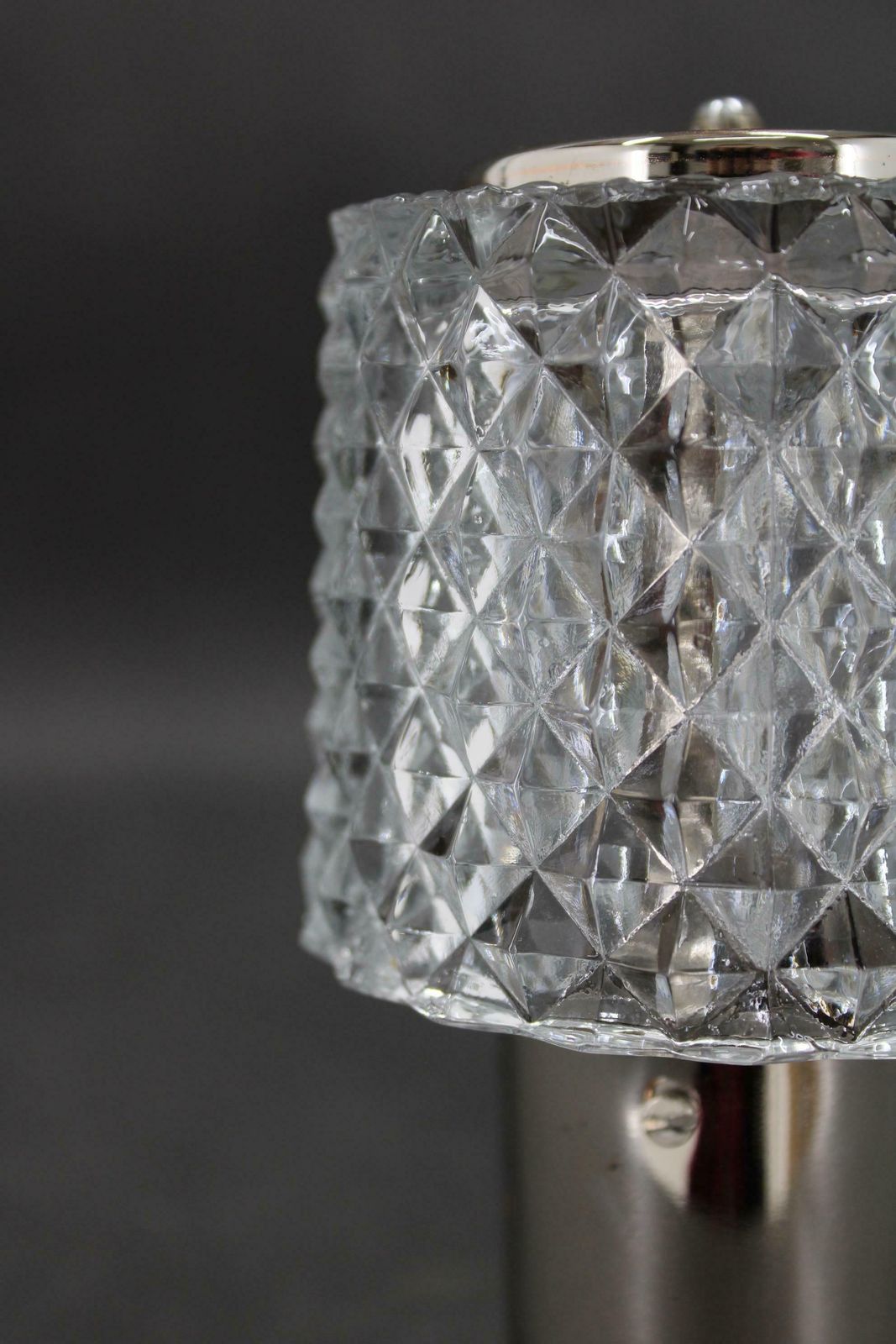 1970s Pair Of Nightstands Glass Lamps By Kamenicky Senov, Czechoslovakia photo Lighting