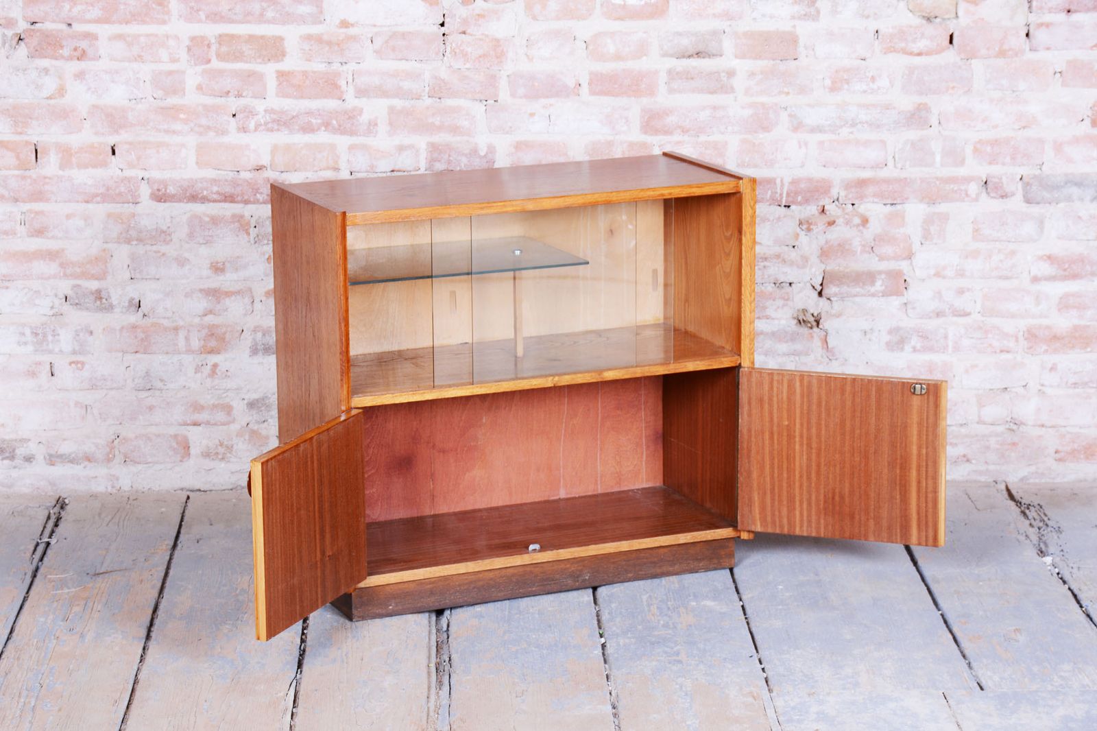 Restored Mid Century Bookcase, By Up Závody, Oak, Glass, Czech, 1950s photo furniture