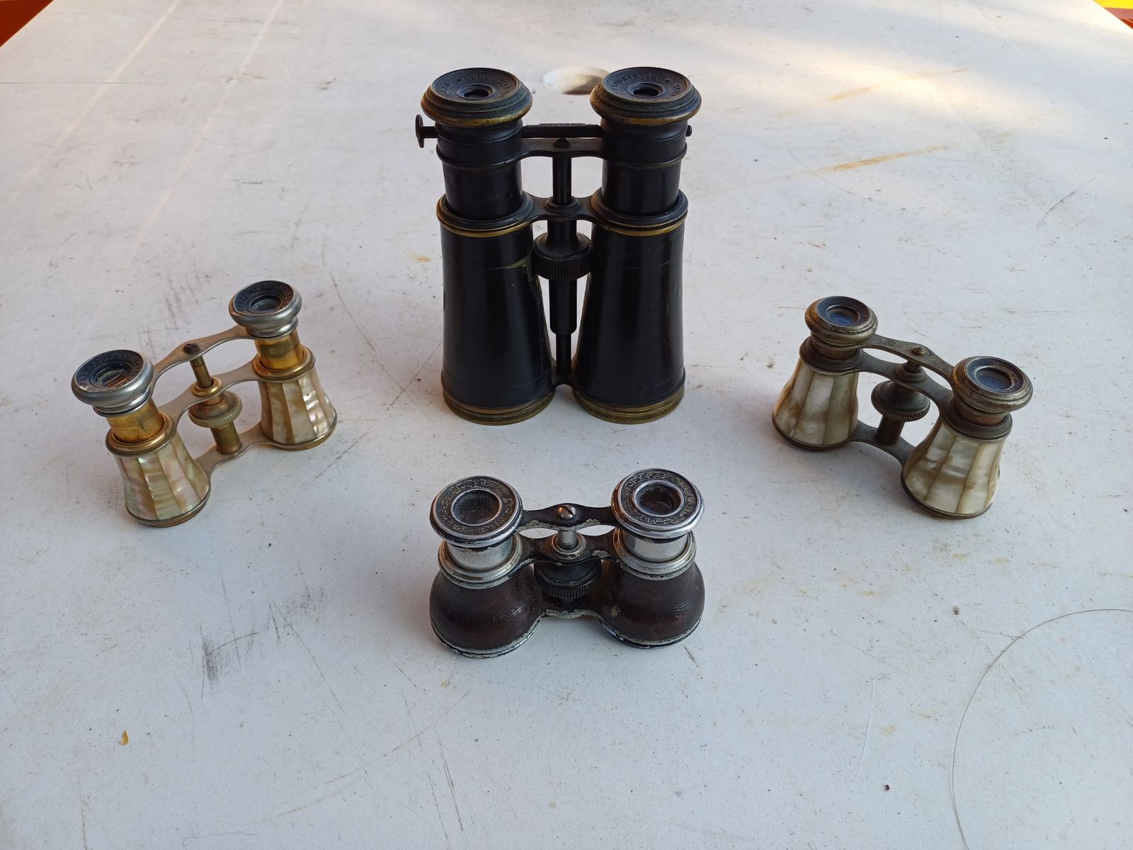 4 Old Theater Binoculars, 1900s