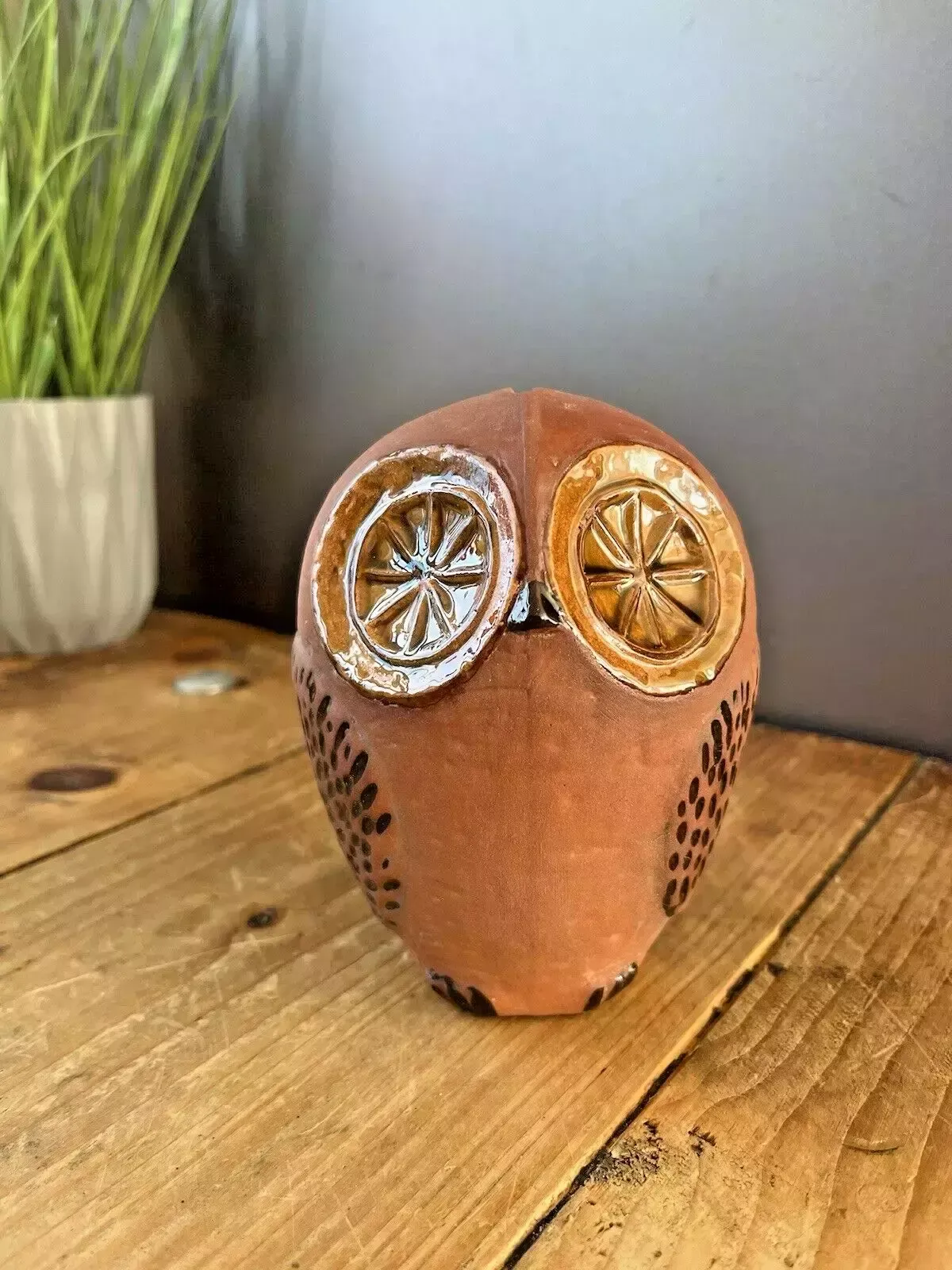V.Rare 60's Mid Century Modern Swedish Rorstrand Folk Owl Money Bank Box & Coins photo vinterior