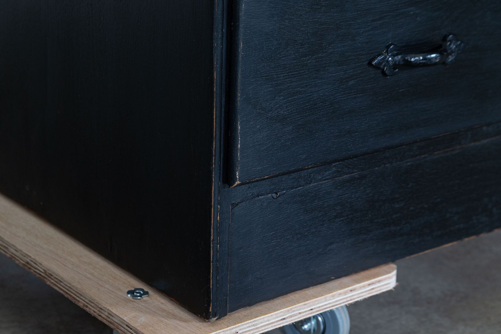 1920s Painted Haberdashery Cabinet With Glass Drawers. photo vinterior