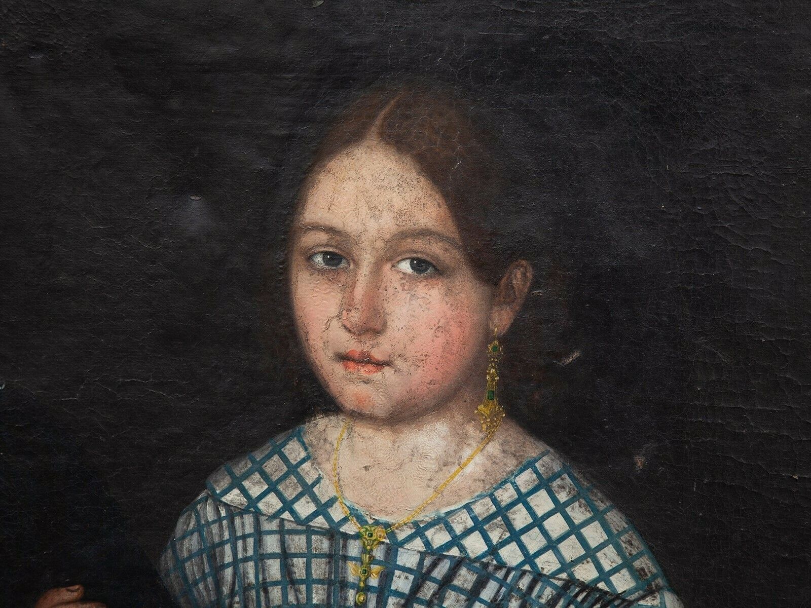Late 18th/Early 19th C. Portrait In Oil From France Of A Brother & Sister photo Art