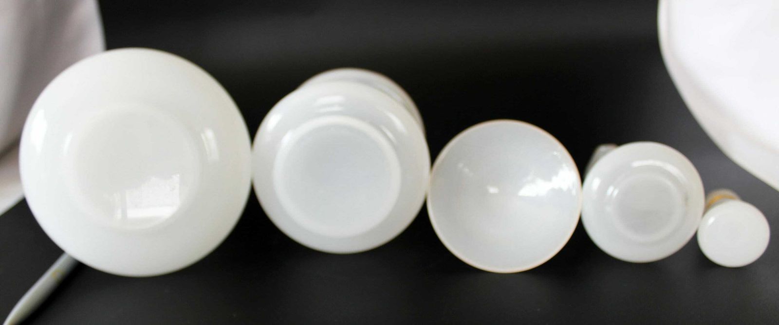 Antique 19th Century White Opaline Decanter Carafe Bedside Set Lidded Bowl Small Vase Serving Tray Louis Philippe Napoleon III French photo vintage
