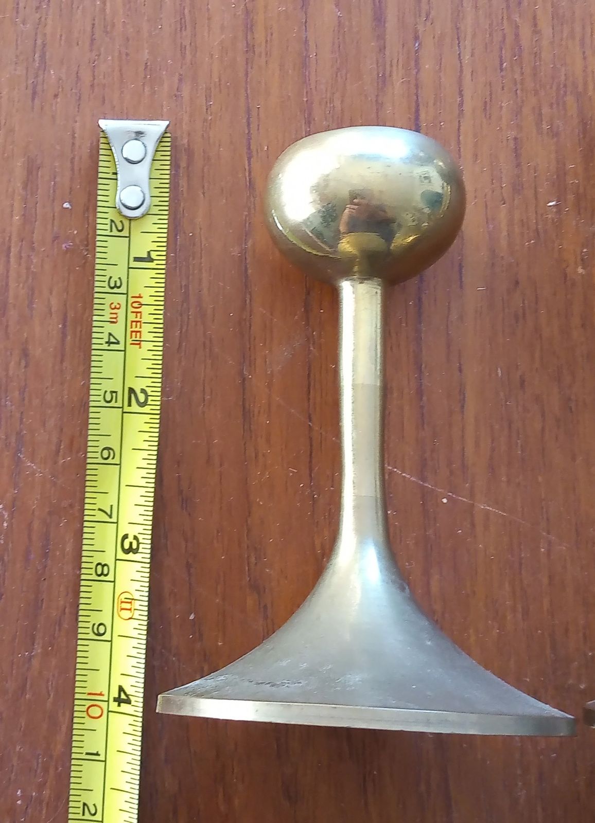 1960s Swedish Set Of 5 Brass Tulip Candle Holders photo Home Decor