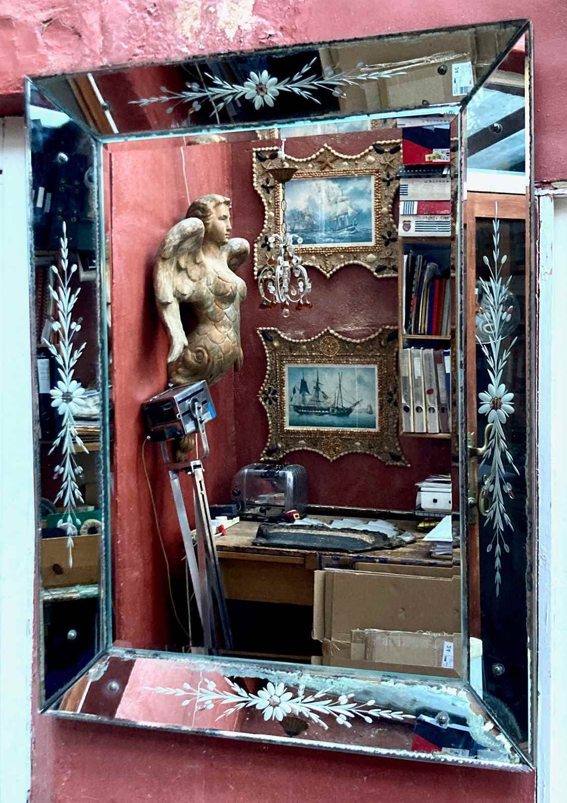 Medium Size Rectangular Brasserie Style 'Venetian' Mirror photo furniture
