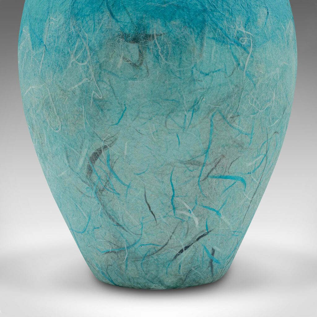 photo for sale Contemporary Flower Bouquet Vase, English, Art Glass, Straw Silk, Baluster Urn