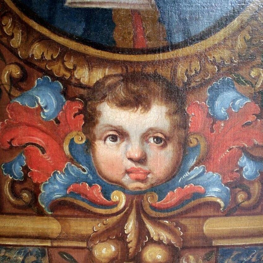Late 18th/Early 19th C. Painted 'Shakespearean' Screen From Italy photo vintage