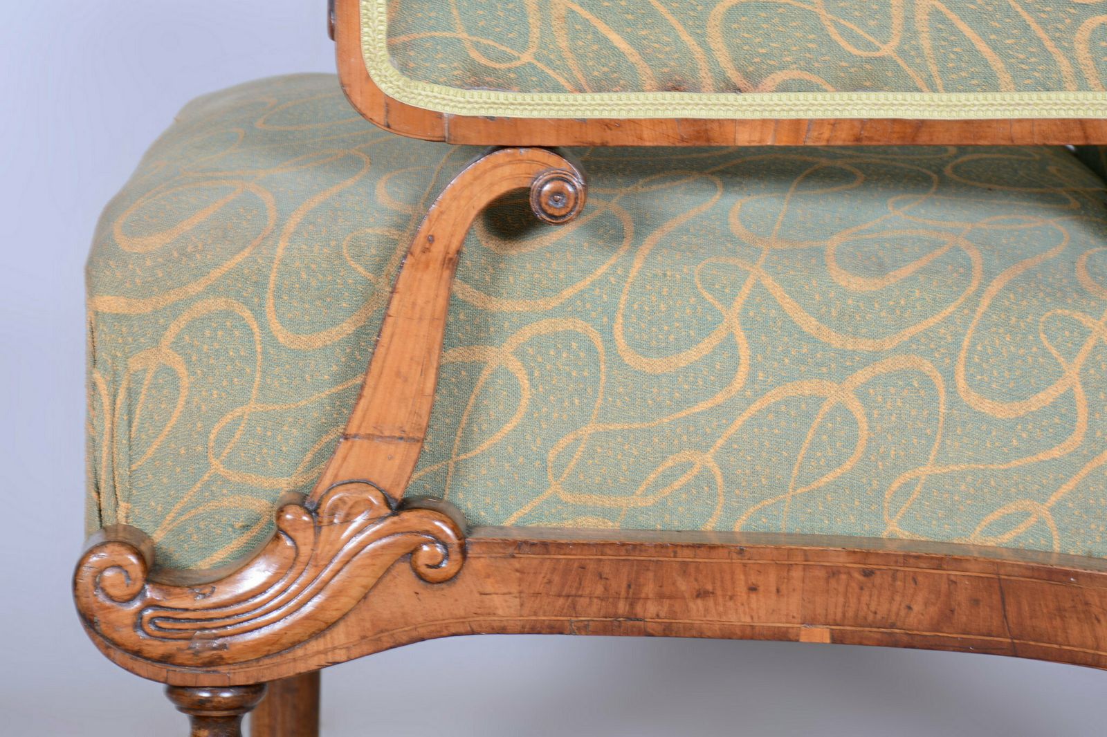 Restored Biedermeier Armchair, Walnut, Spruce, Beech, Czech, 1830s photo Furniture
