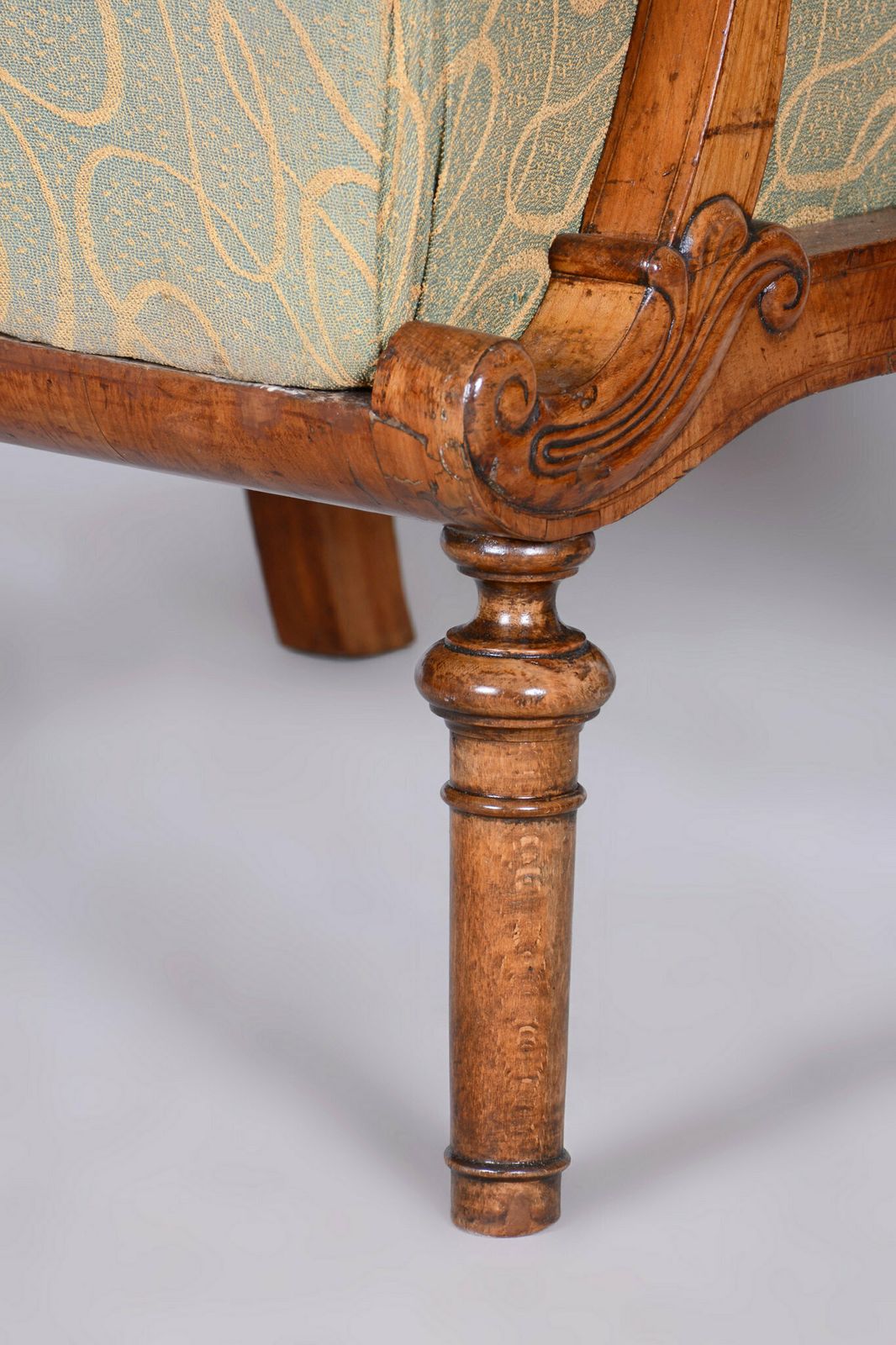 photo furniture Restored Biedermeier Armchair, Walnut, Spruce, Beech, Czech, 1830s