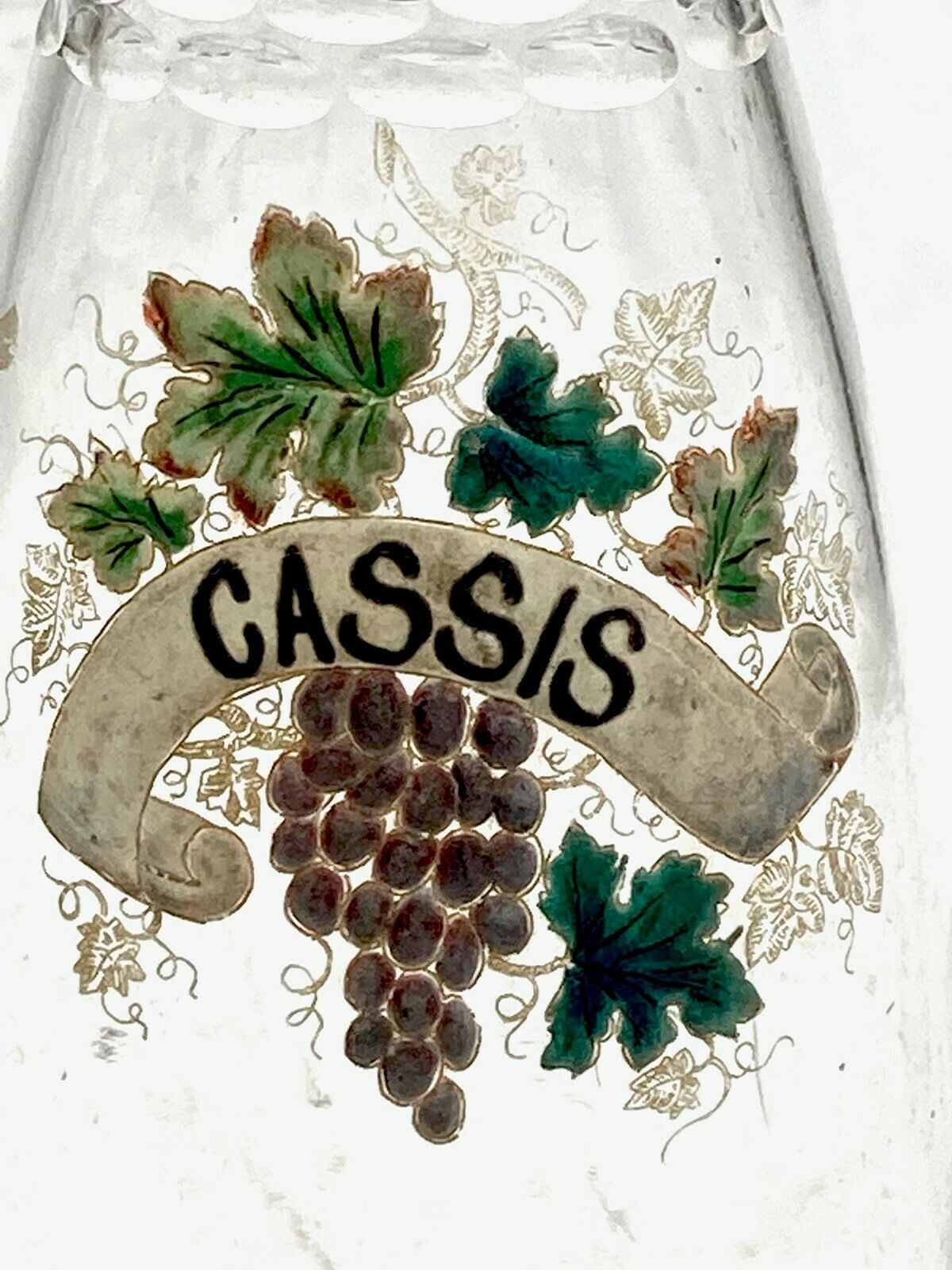 Set Of 5 Vintage Restaurant Decanters With Handpainted Labels From France photo vintage