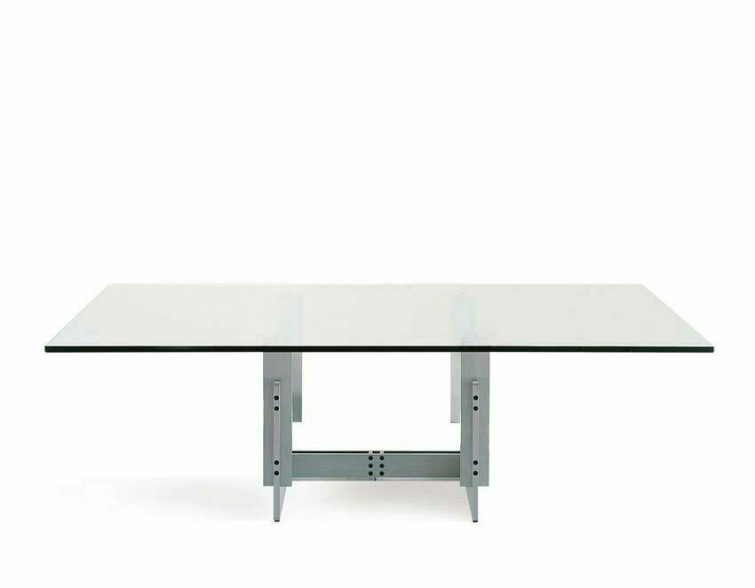 Original Square Glass Sarpi Dining Table By Carlo Scarpa