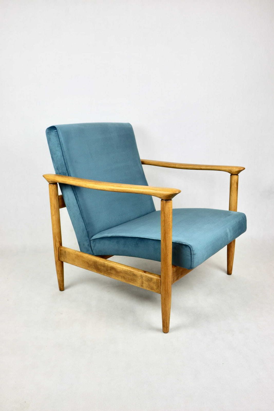 Gfm 142 Armchair, Designed By Edmund Homa From The 70s, Navy Blue   2 Pieces Available