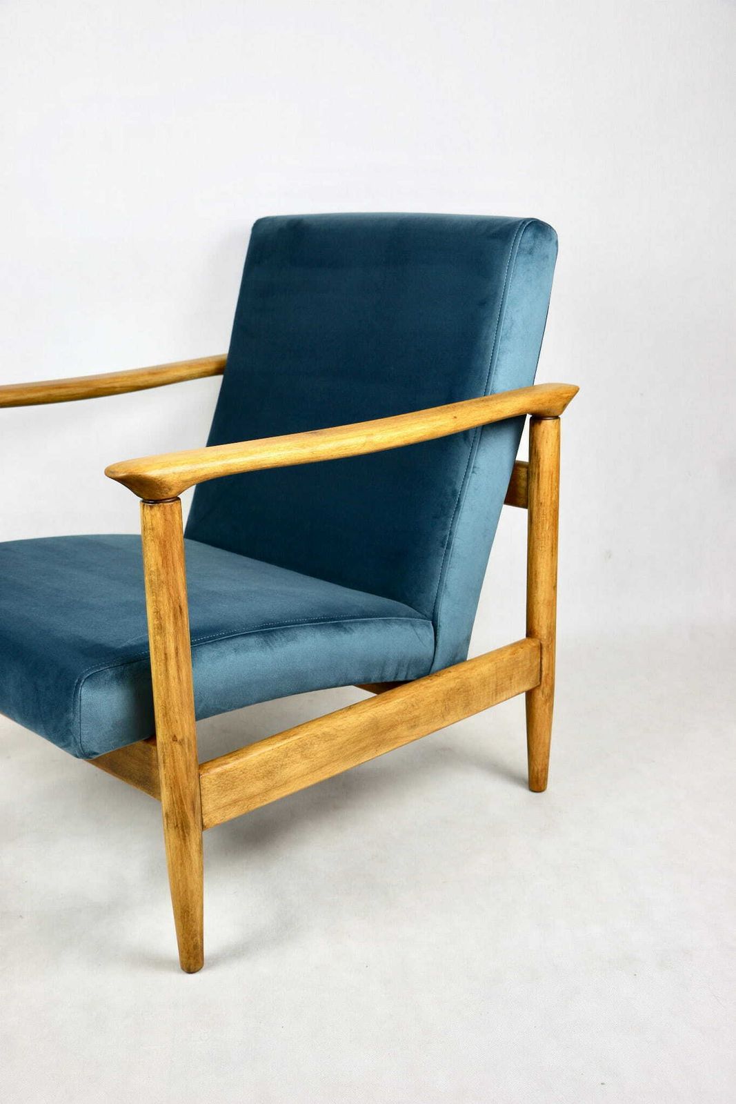 Furniture Gfm 142 Armchair, Designed By Edmund Homa From The 70s, Navy Blue   2 Pieces Available photo