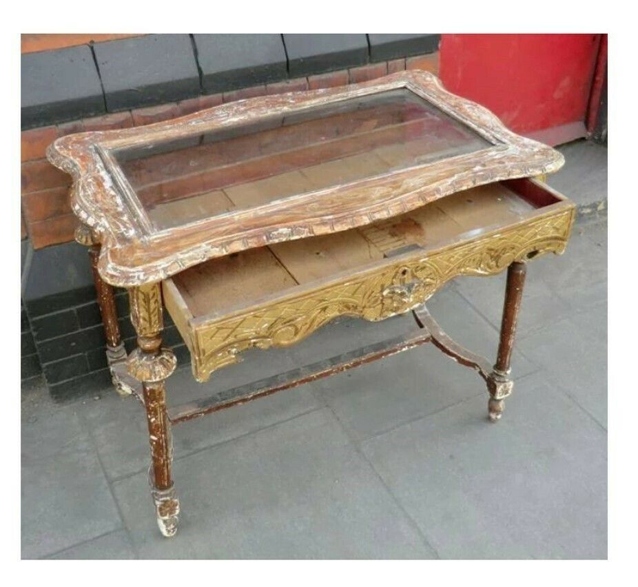Gilded Display Desk From French 19thc Jeweller photo 1390.0