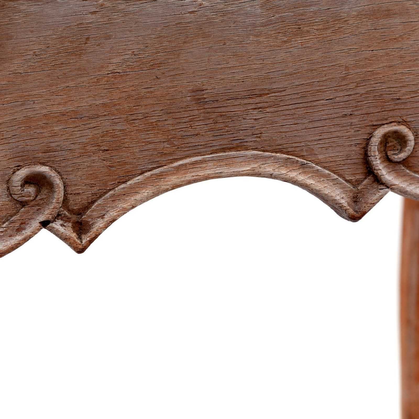 Late 19thc. Red Marble Top Cherrywood Side Table From France photo vintage