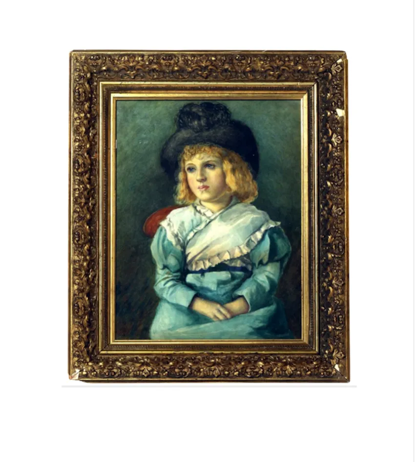 19th C. Paris Studio 'Gouache' Painting Of Young Boy