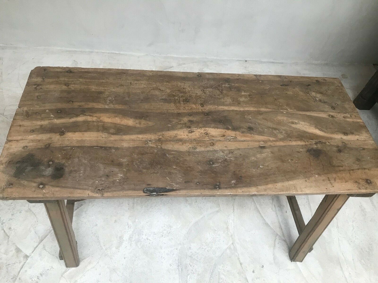 19thc. Cherrywood Refectory Table From Catalonia photo Furniture