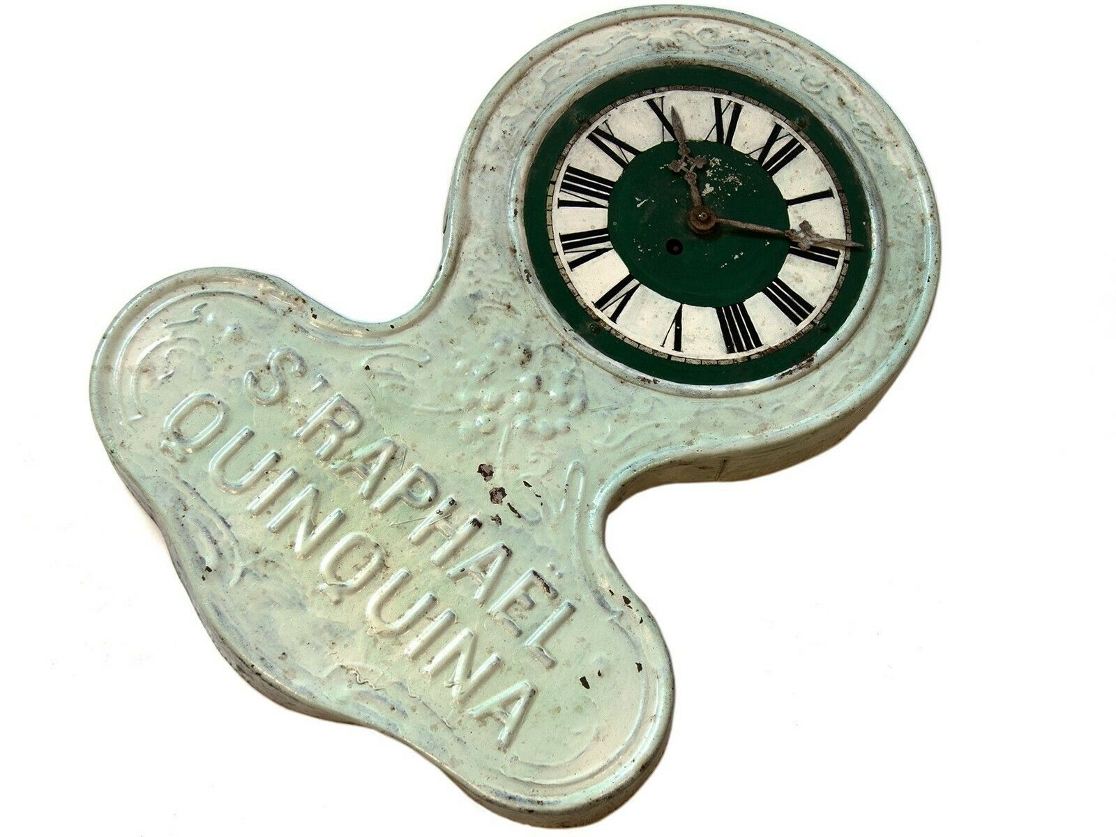 Collectible Advertising Tin Wall Clock From France photo furniture