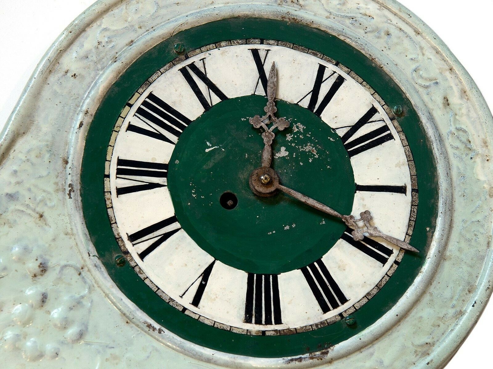Collectible Advertising Tin Wall Clock From France photo for sale