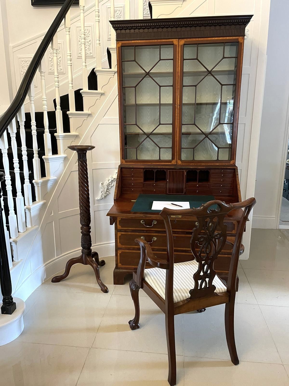 photo furniture Outstanding Quality Antique 19th Century Mahogany Inlaid Bookcase