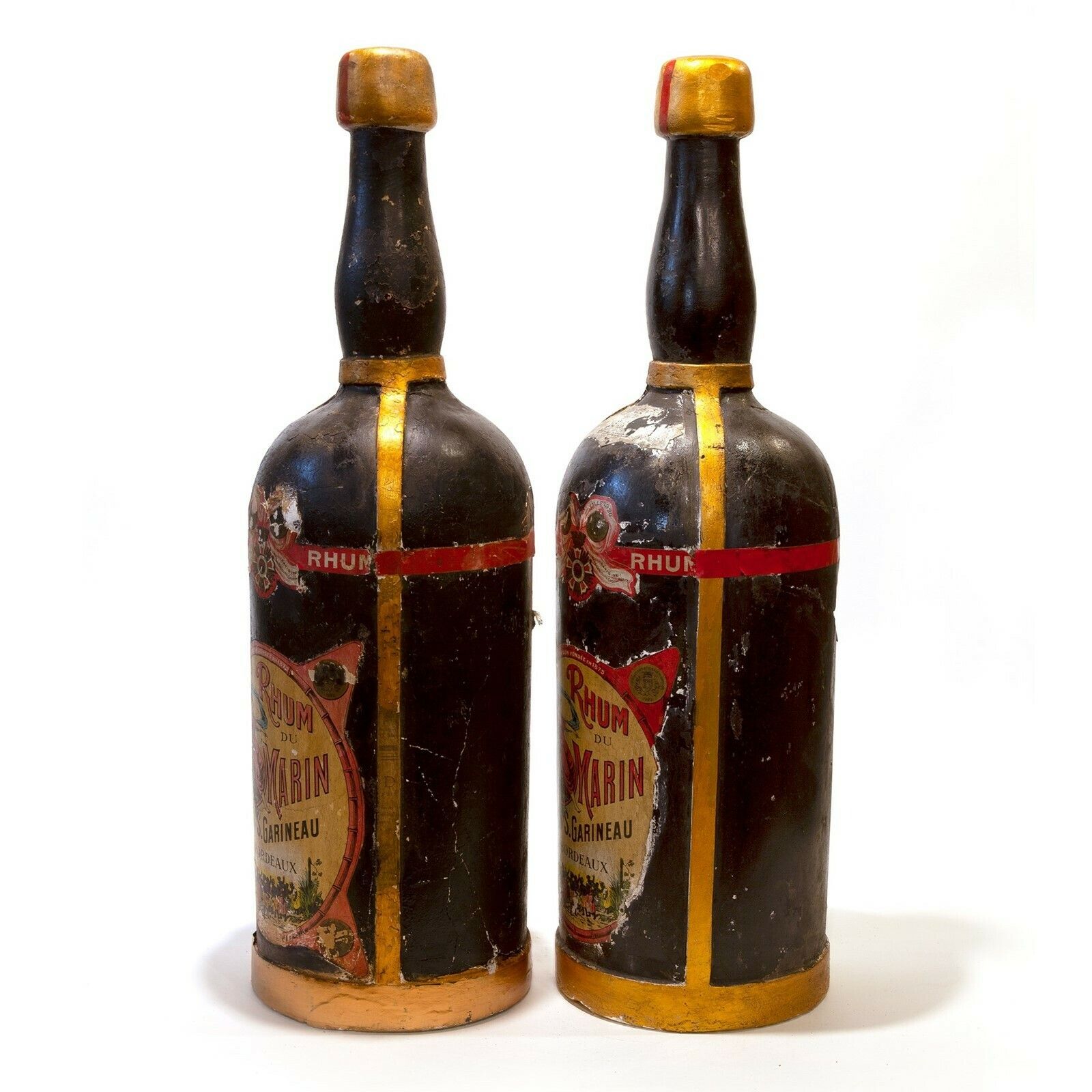 Pair Of Giant Dummy Advertising Bottles For French 'Rhum' photo furniture