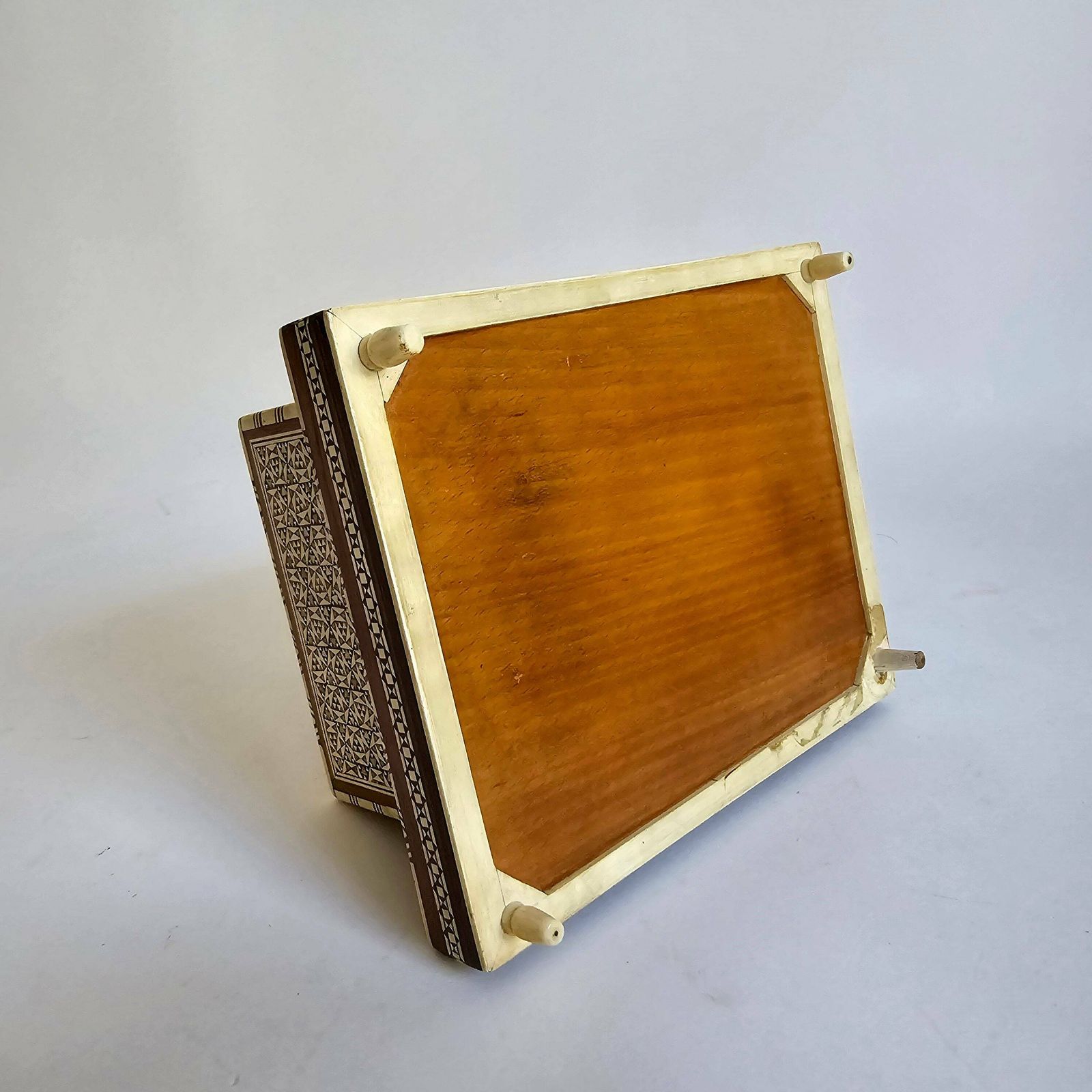 photo furniture Vintage Antique Cigarette Box With Beautiful Mother Of Pearl And Brass Inlay