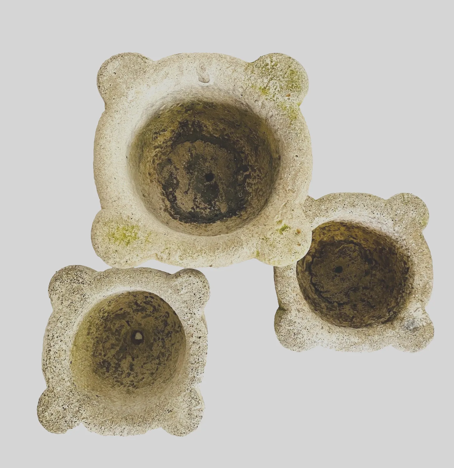 Set Of Three 18th Century Stone Eared Mortars photo furniture