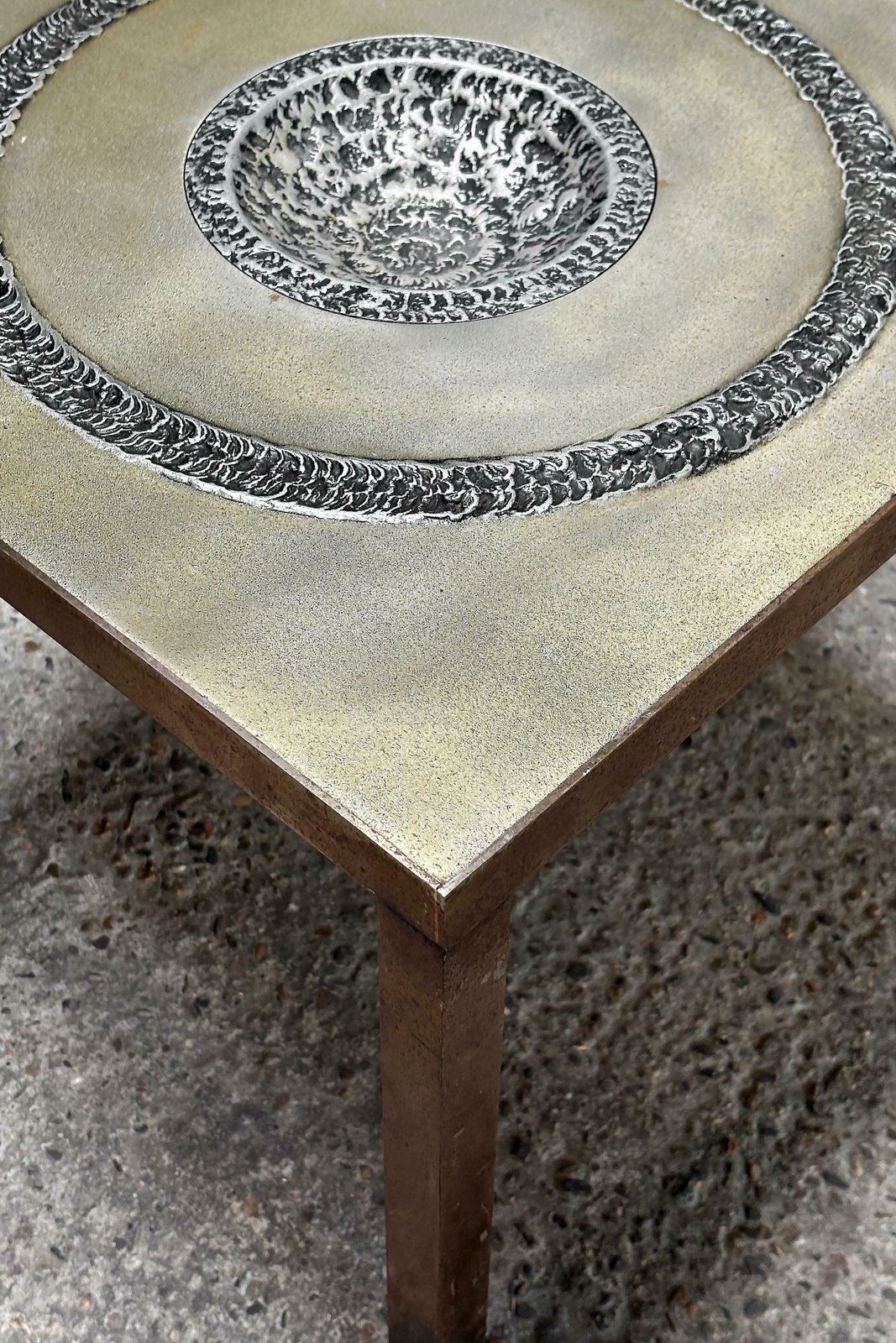 Marc D'haenens Brutalist Sculpture Side Table, Belgium 1970's photo vinterior