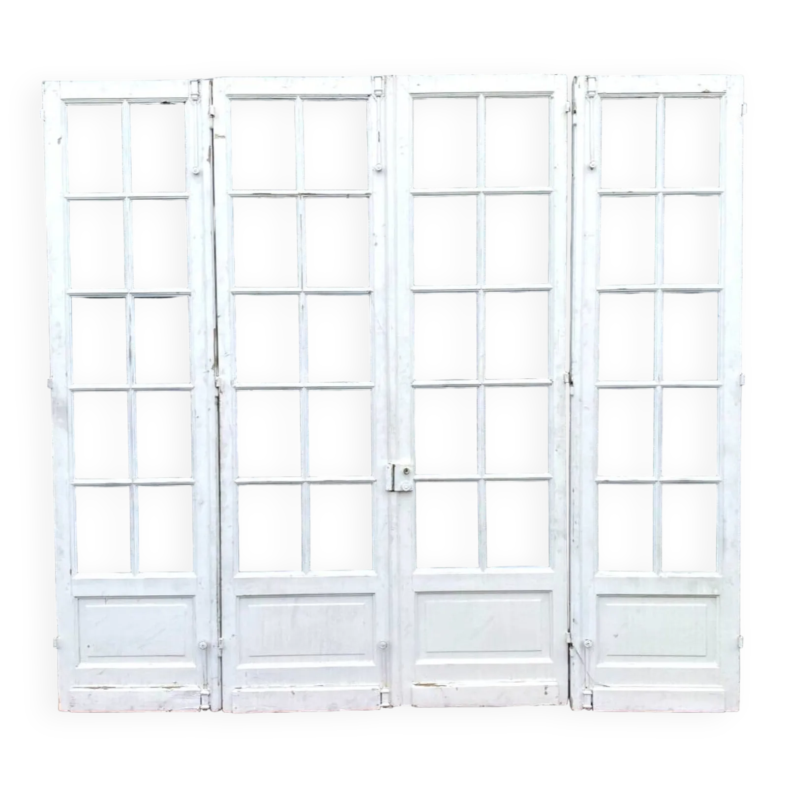 Suite Of Four Passage Doors With Small Tiles 20th Century