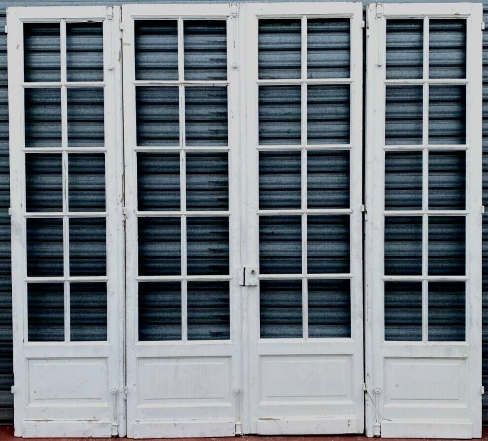 Suite Of Four Passage Doors With Small Tiles 20th Century photo vinterior