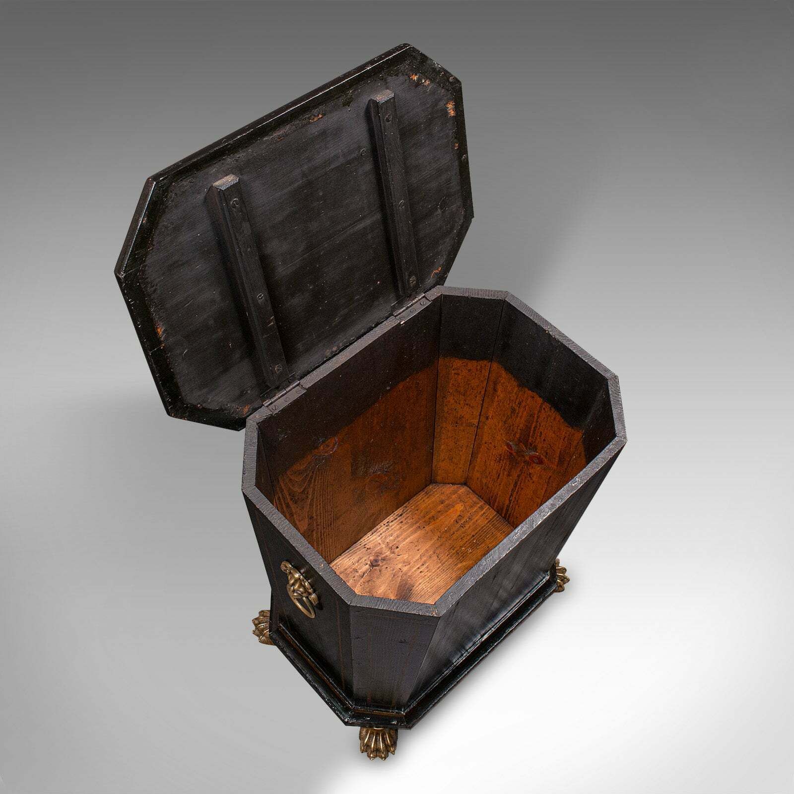 Antique Fireside Store, English Pine, Log, Coal Bin, Aesthetic Period, Victorian photo vintage