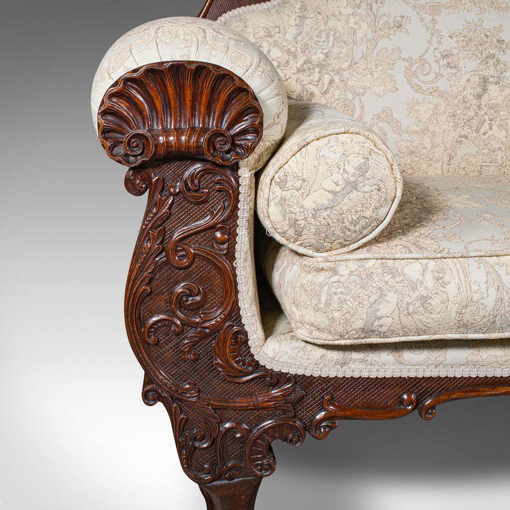 Antique Drawing Room Sofa, English, Large 2 Seat Settee, Show Frame, William IV photo vinterior