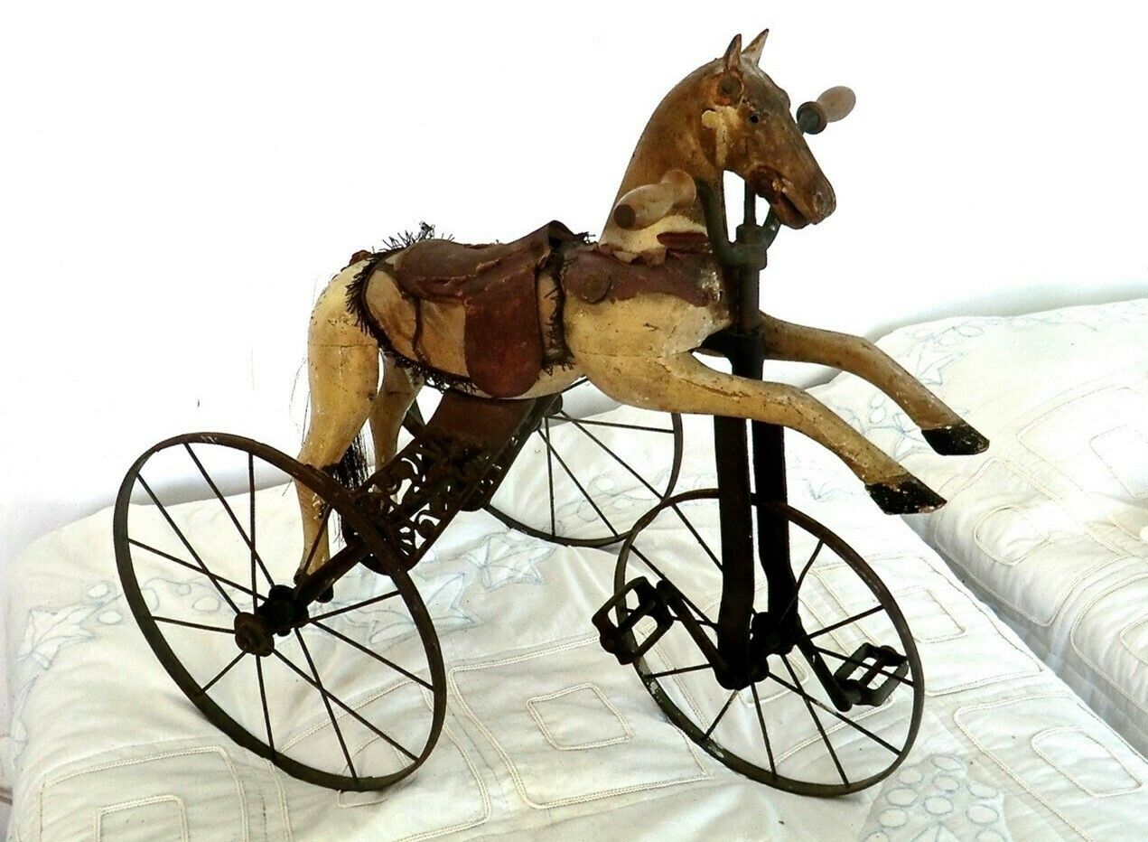 19th C. Child's Pedal Horse Tricycle From France photo 1200.0