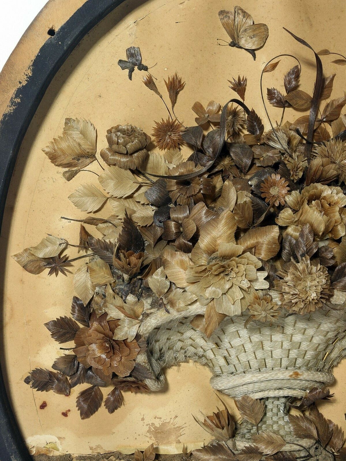 Early 19th C. Floral Collage Picture photo furniture