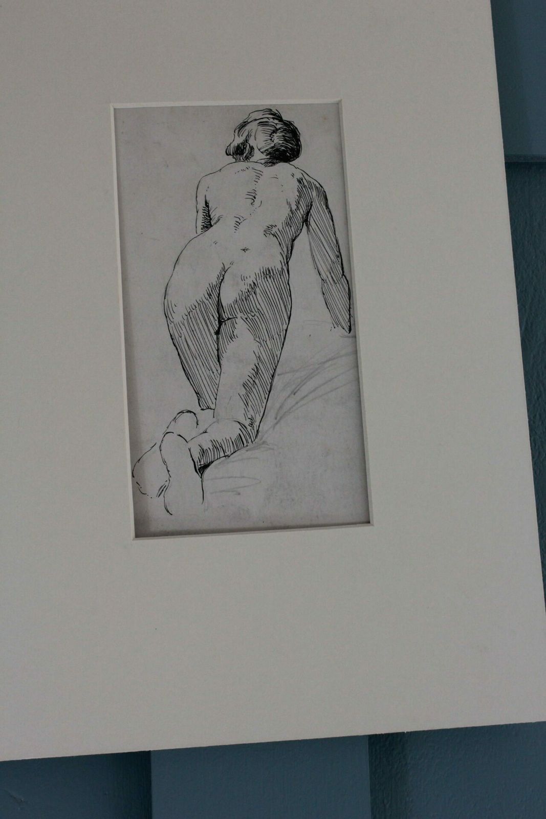 Early 20th Century Pen And Ink Drawing Female Nude