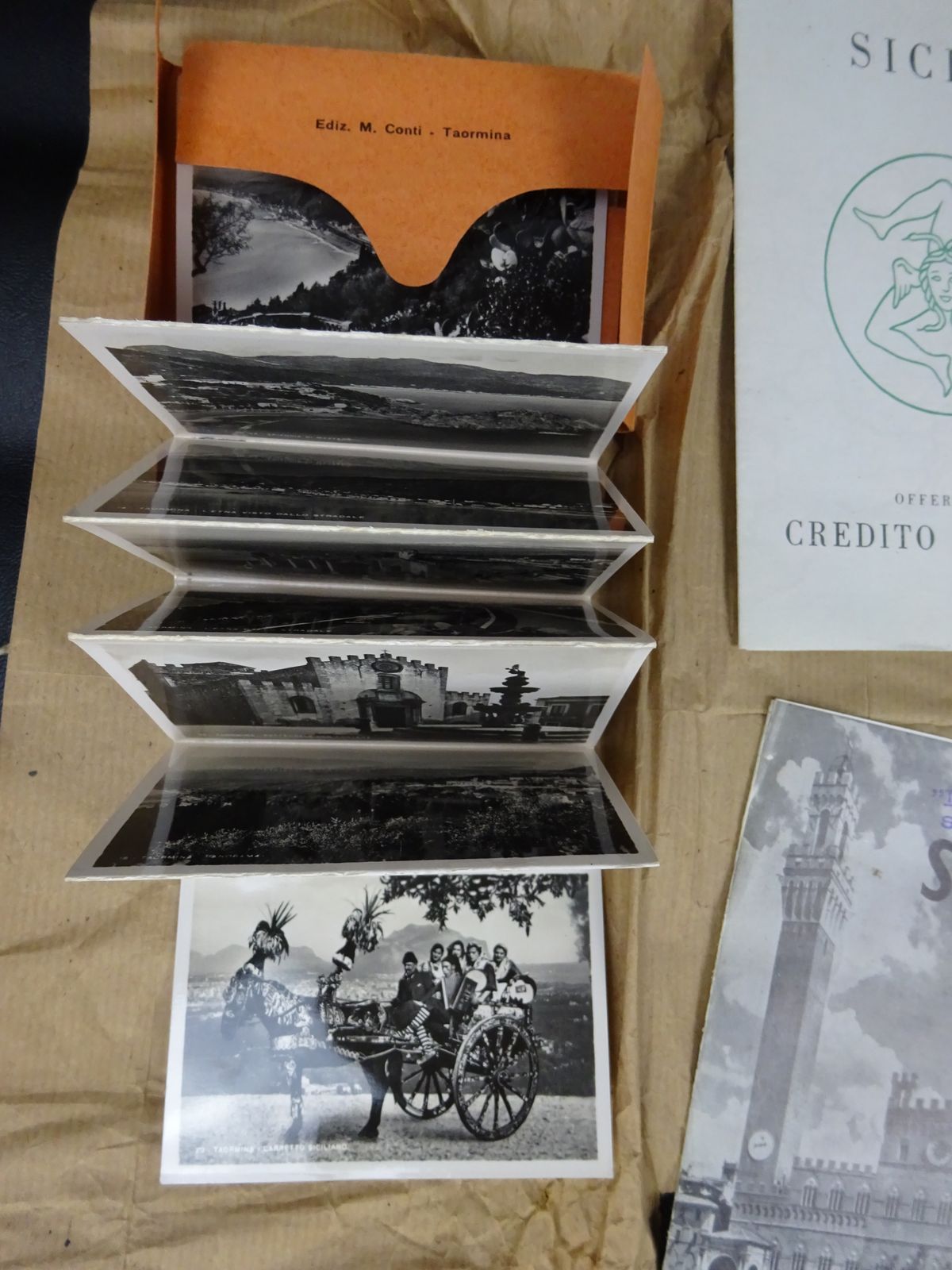 Home Decor Collectable Original 1950s Italy & Sicily Travel Leaflets/Ephemera photo