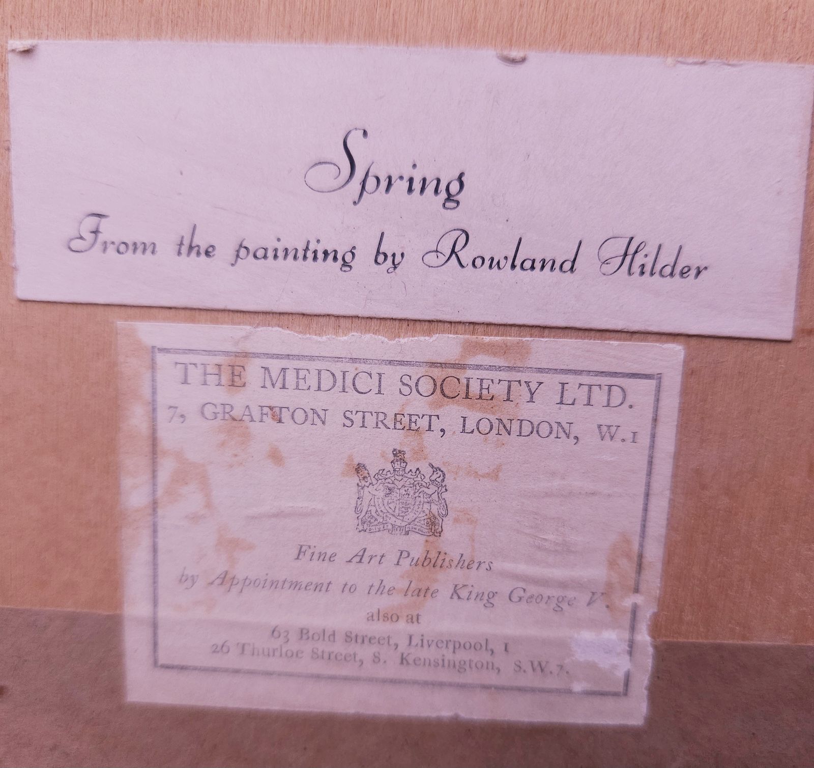 Framed 1940's Print Of Painting 'Spring' By Rowland Hilder photo 75.0