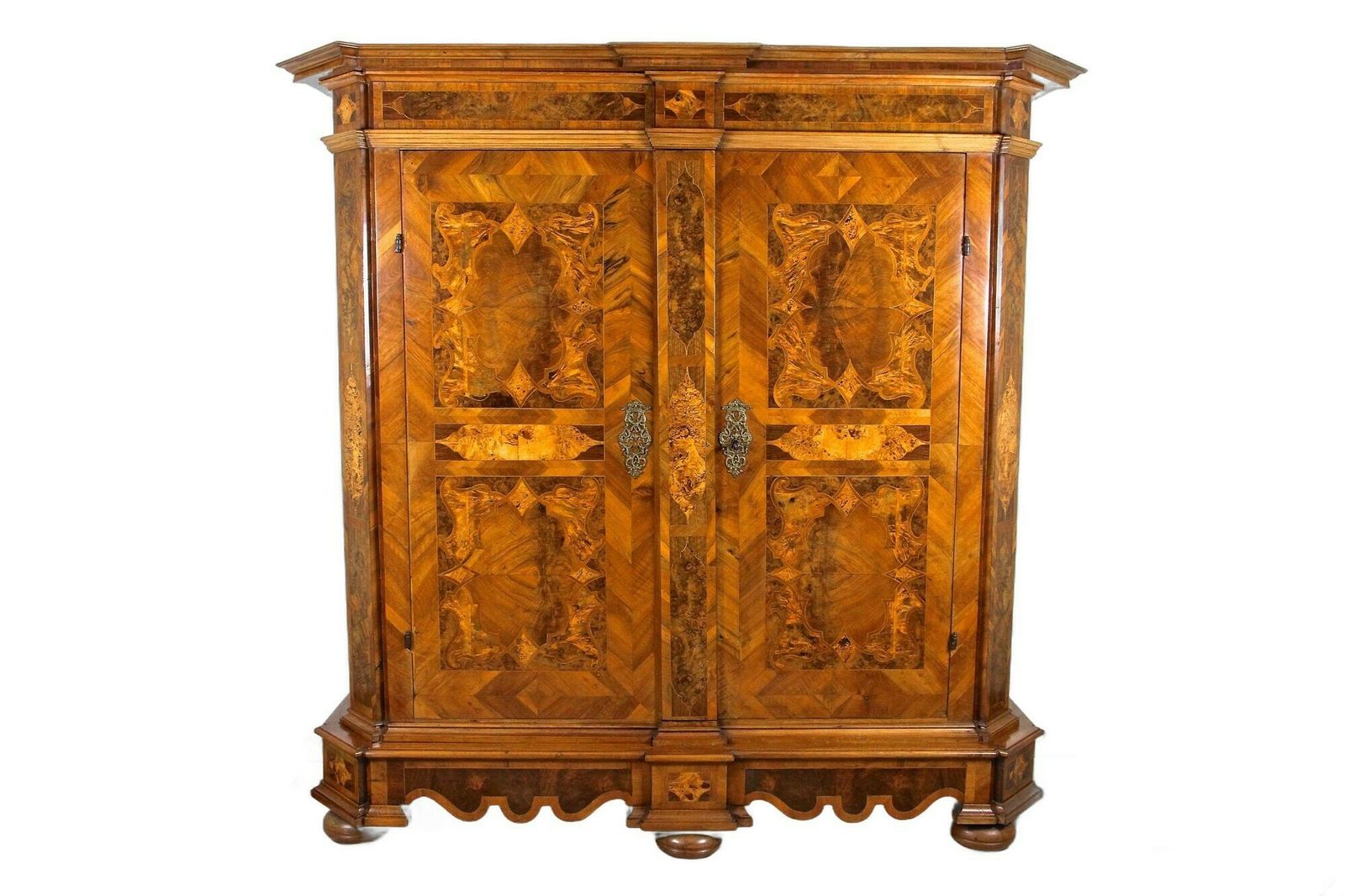 18th Century Nutwood Baroque Cabinet With Inlay Works , Austria Ca. 1770 photo furniture