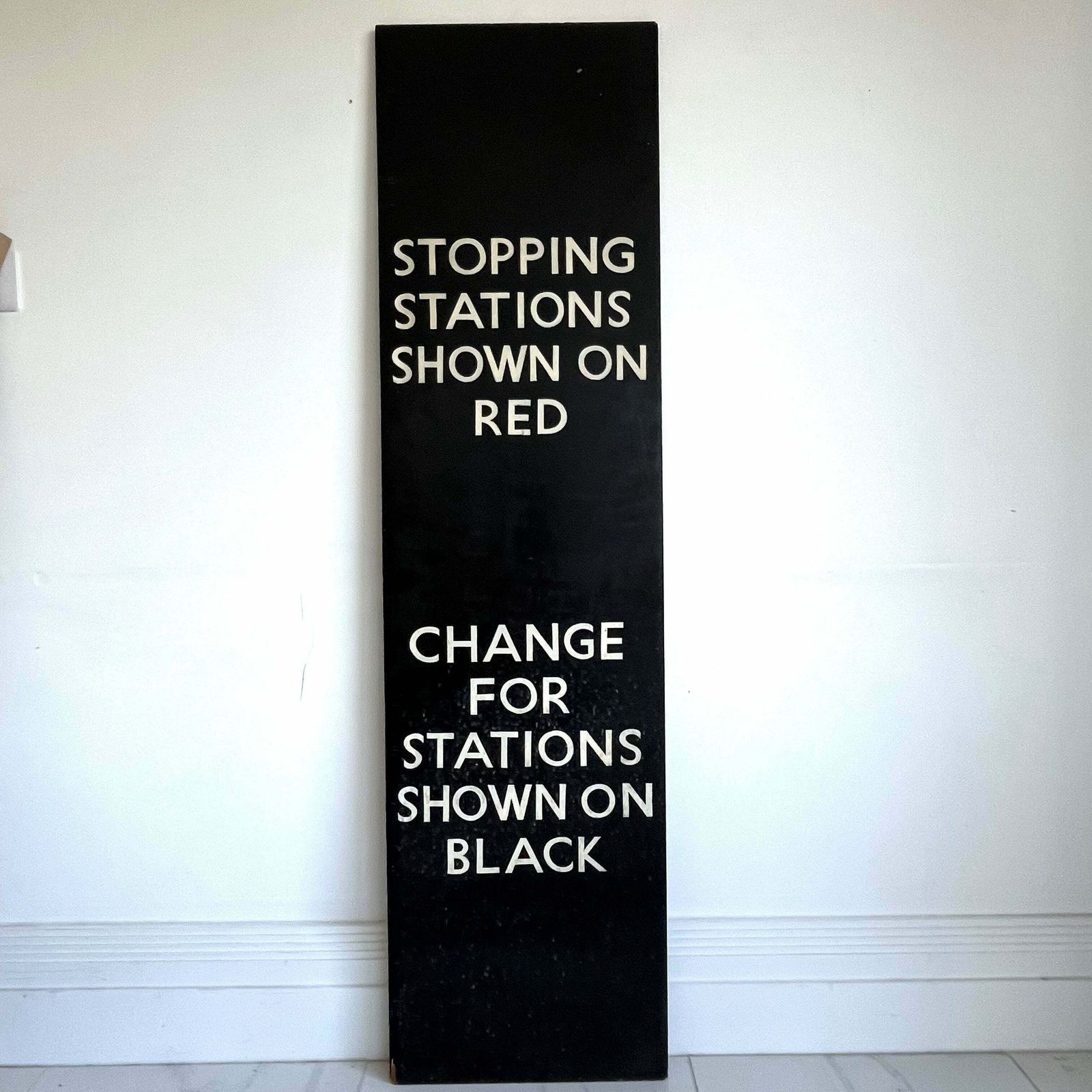 Home Decor Liverpool Street Wooden Train Destination Boards X2   "Stopping Stations" photo